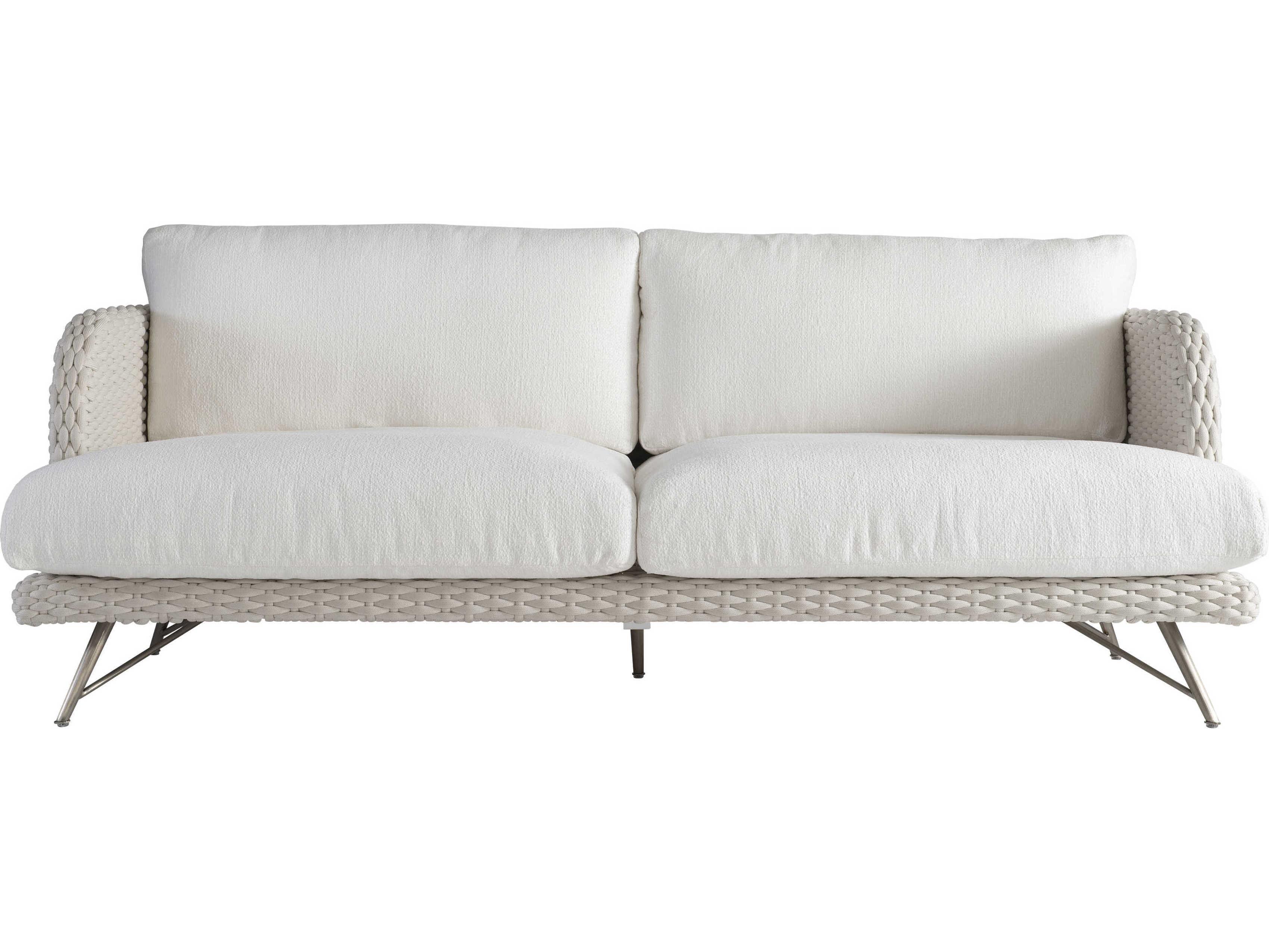 Bernhardt Exteriors Whitecap / Brushed Stainless Steel Cushion Sofa