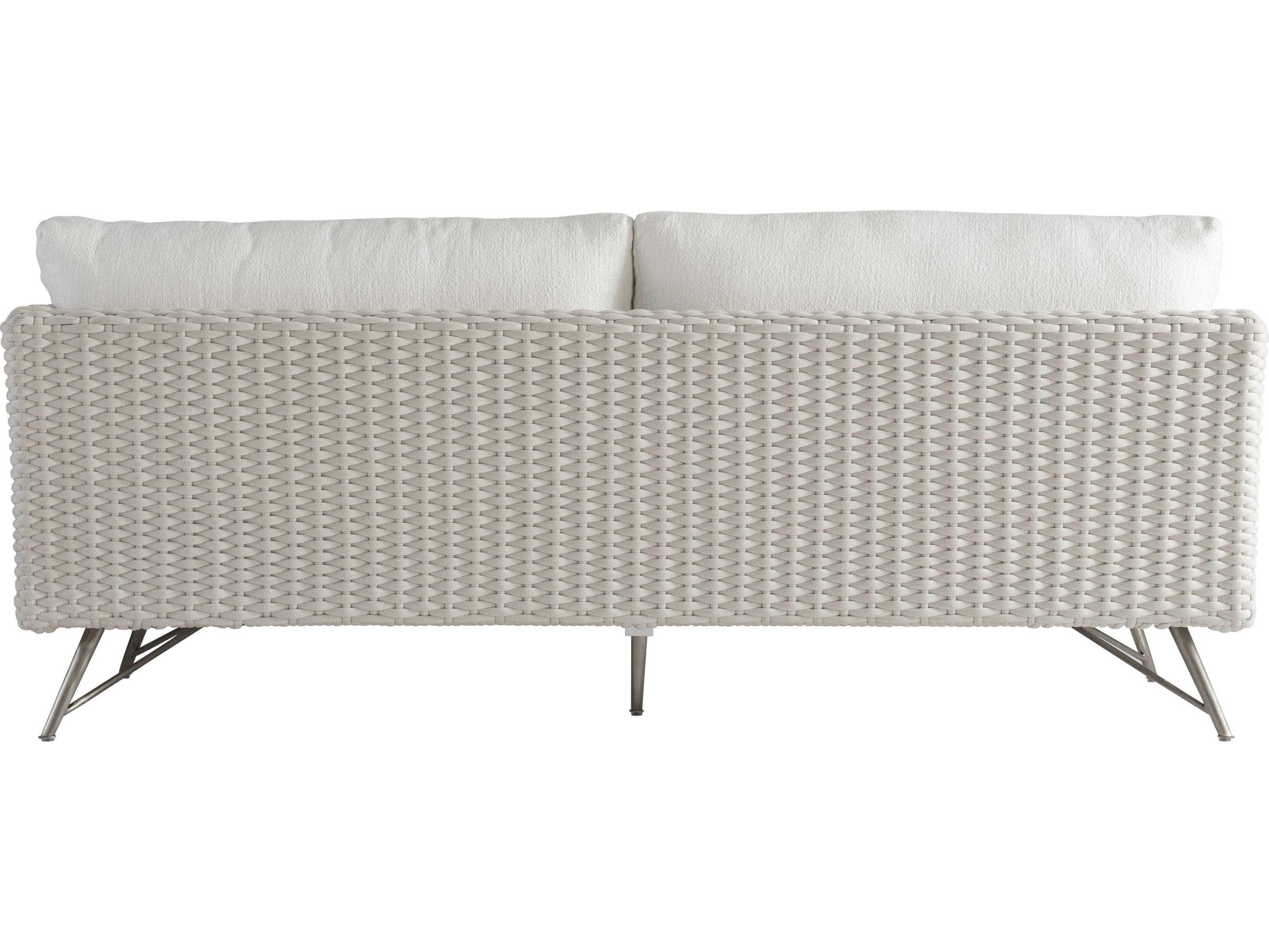 Bernhardt Exteriors Whitecap / Brushed Stainless Steel Cushion Sofa