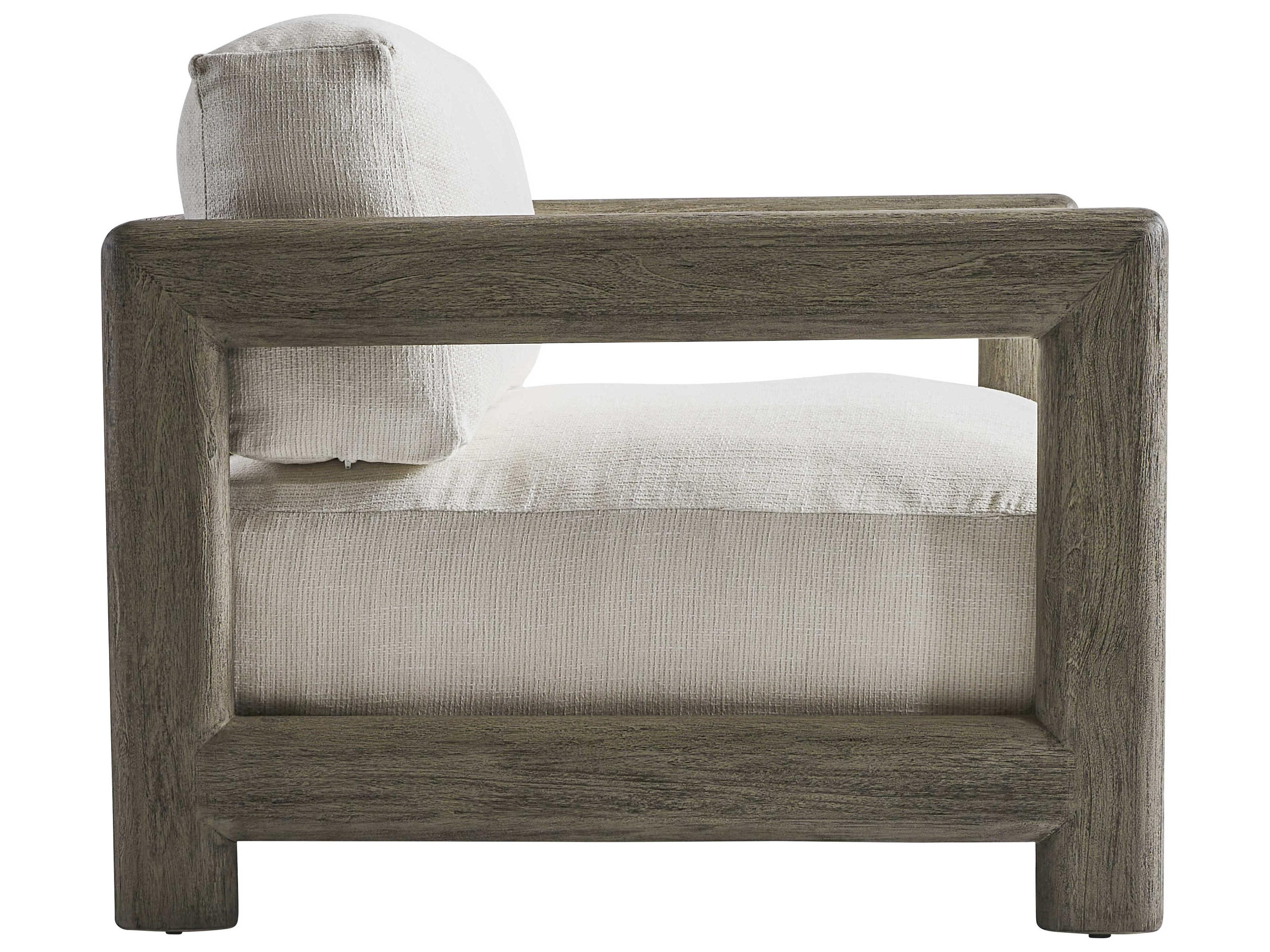 Bernhardt Exteriors Weathered Teak Cushion Outdoor Lounge Chair