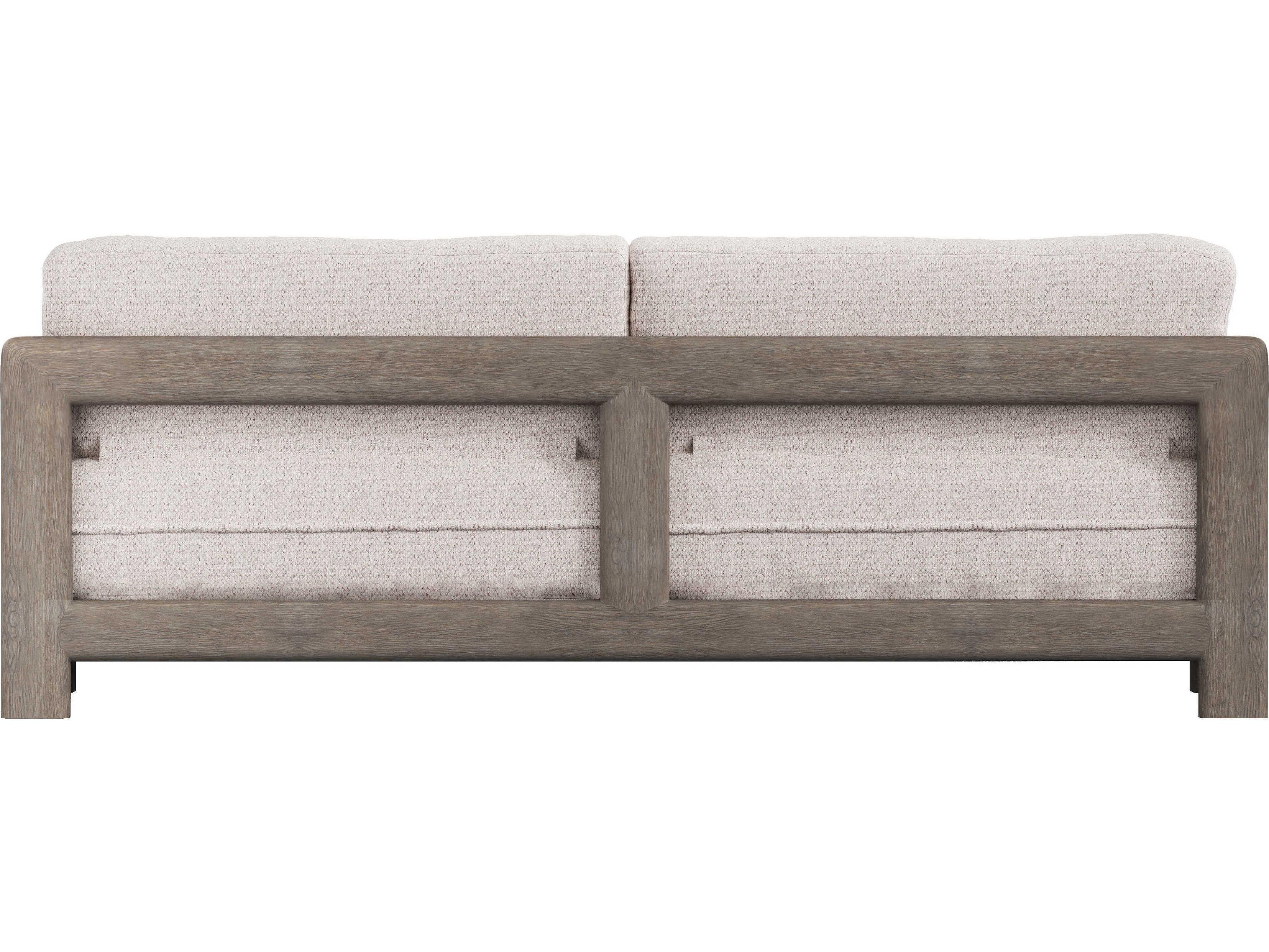 Bernhardt Exteriors Weathered Teak Cushion Outdoor Patio Sofa