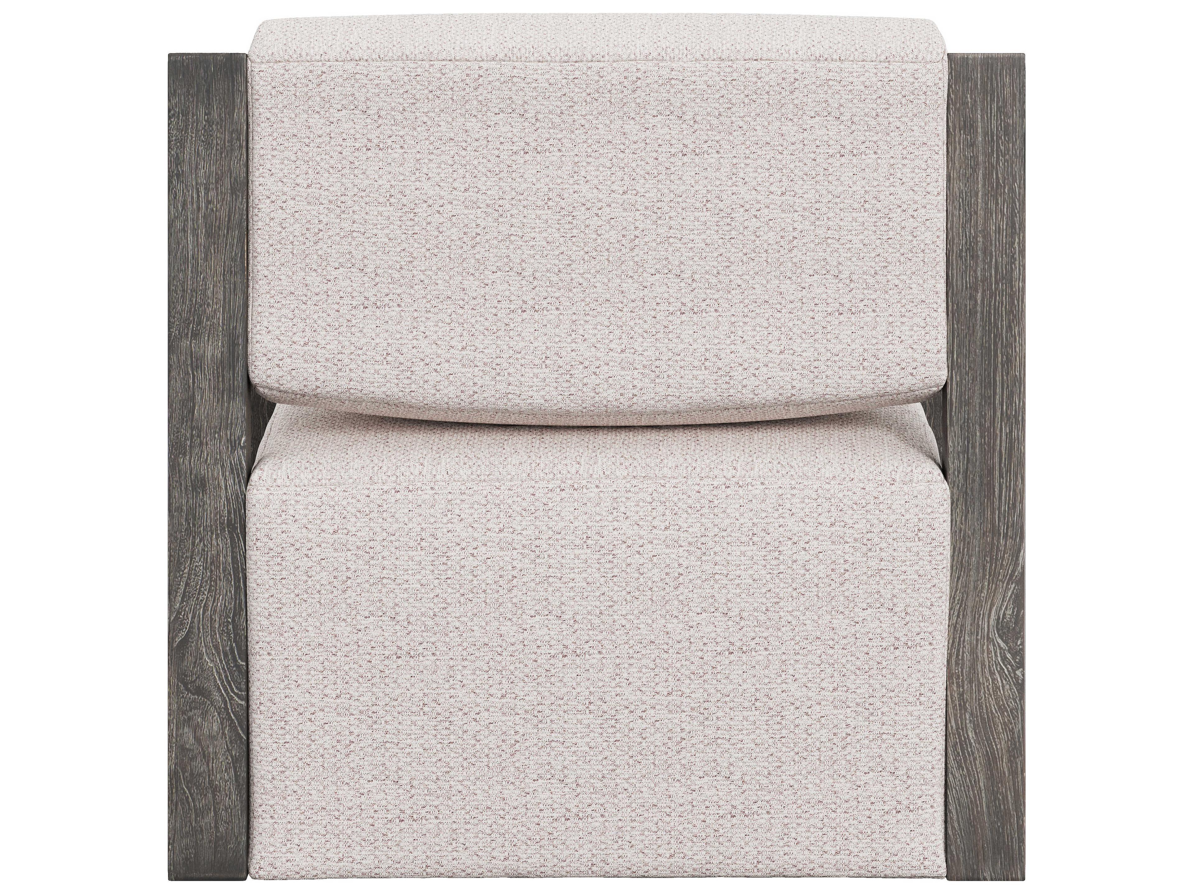 Bernhardt Exteriors Smoked Truffle Teak Leilani Swivel Outdoor Lounge Chair with Cushion