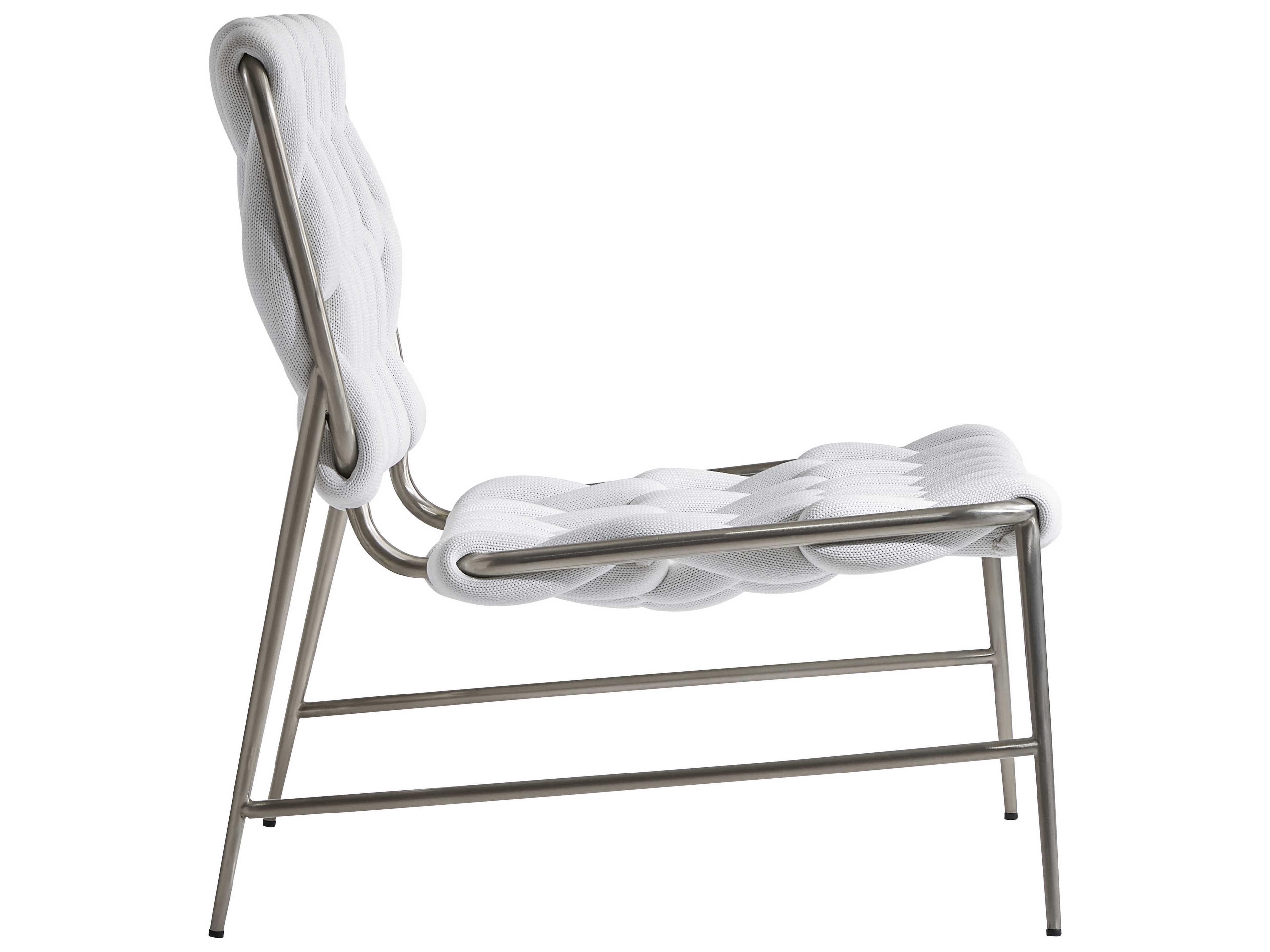 Bernhardt Exteriors Lido Stainless Steel Outdoor Patio Lounge Chair