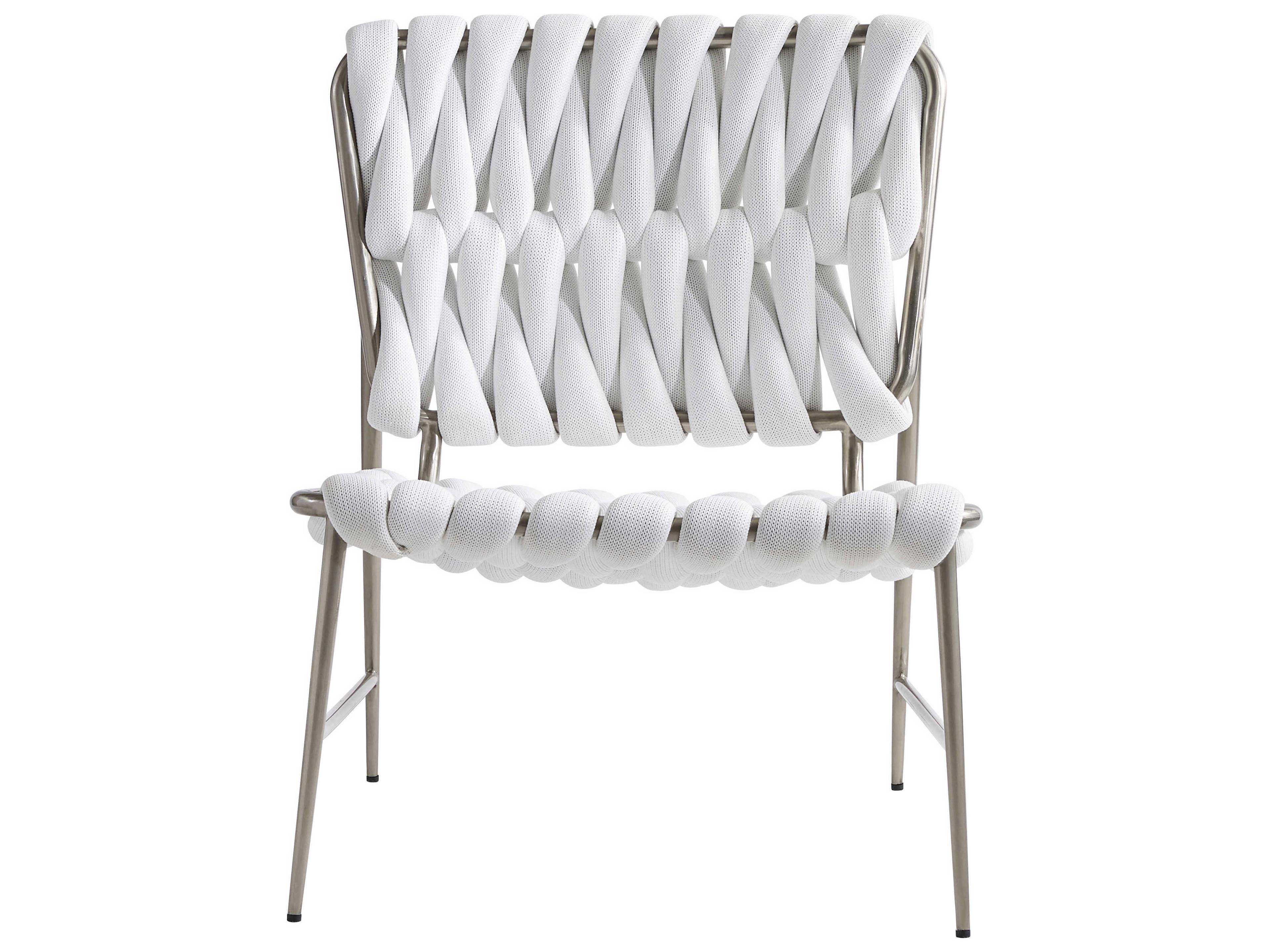 Bernhardt Exteriors Lido Stainless Steel Outdoor Patio Lounge Chair