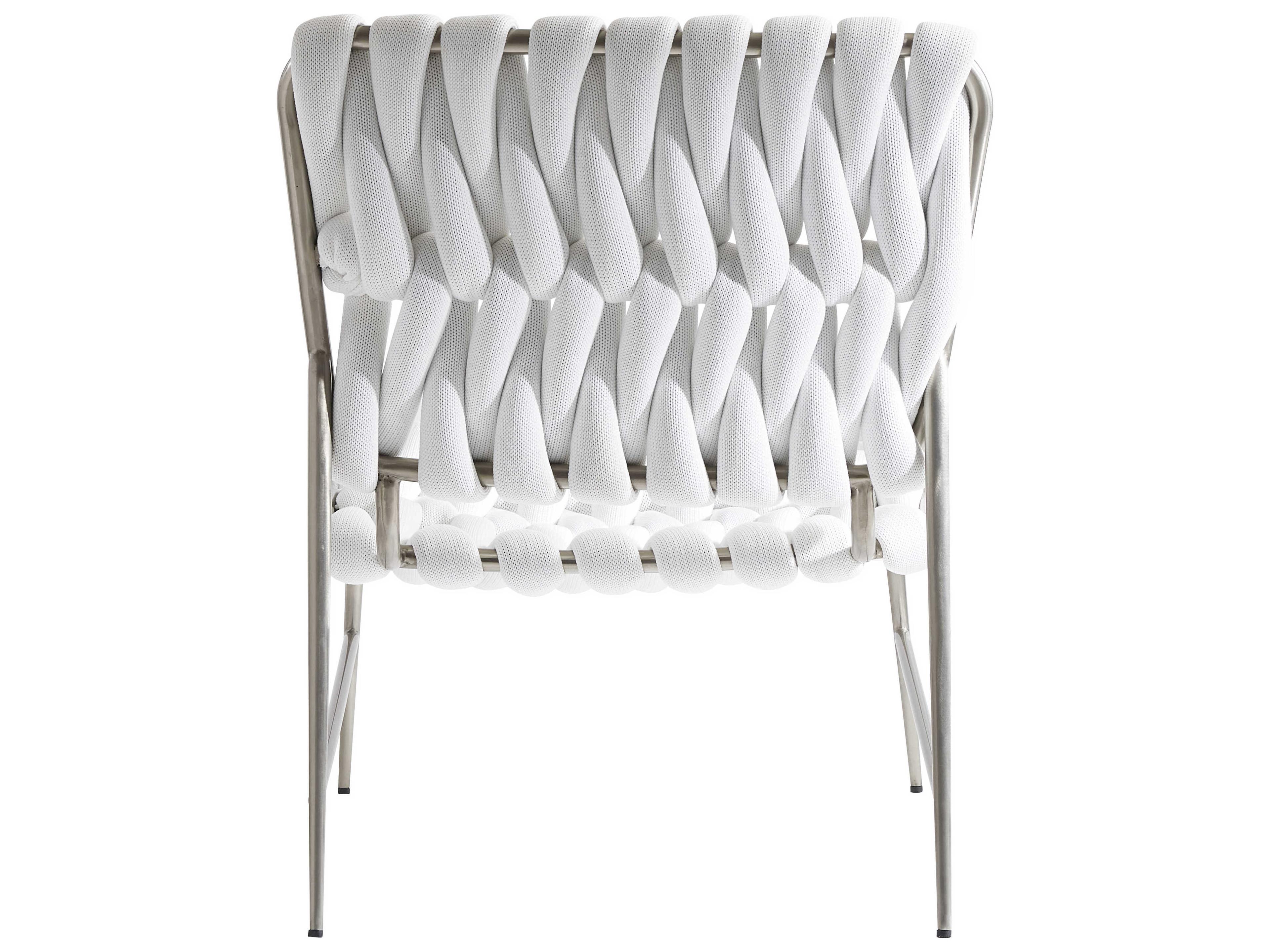 Bernhardt Exteriors Lido Stainless Steel Outdoor Patio Lounge Chair