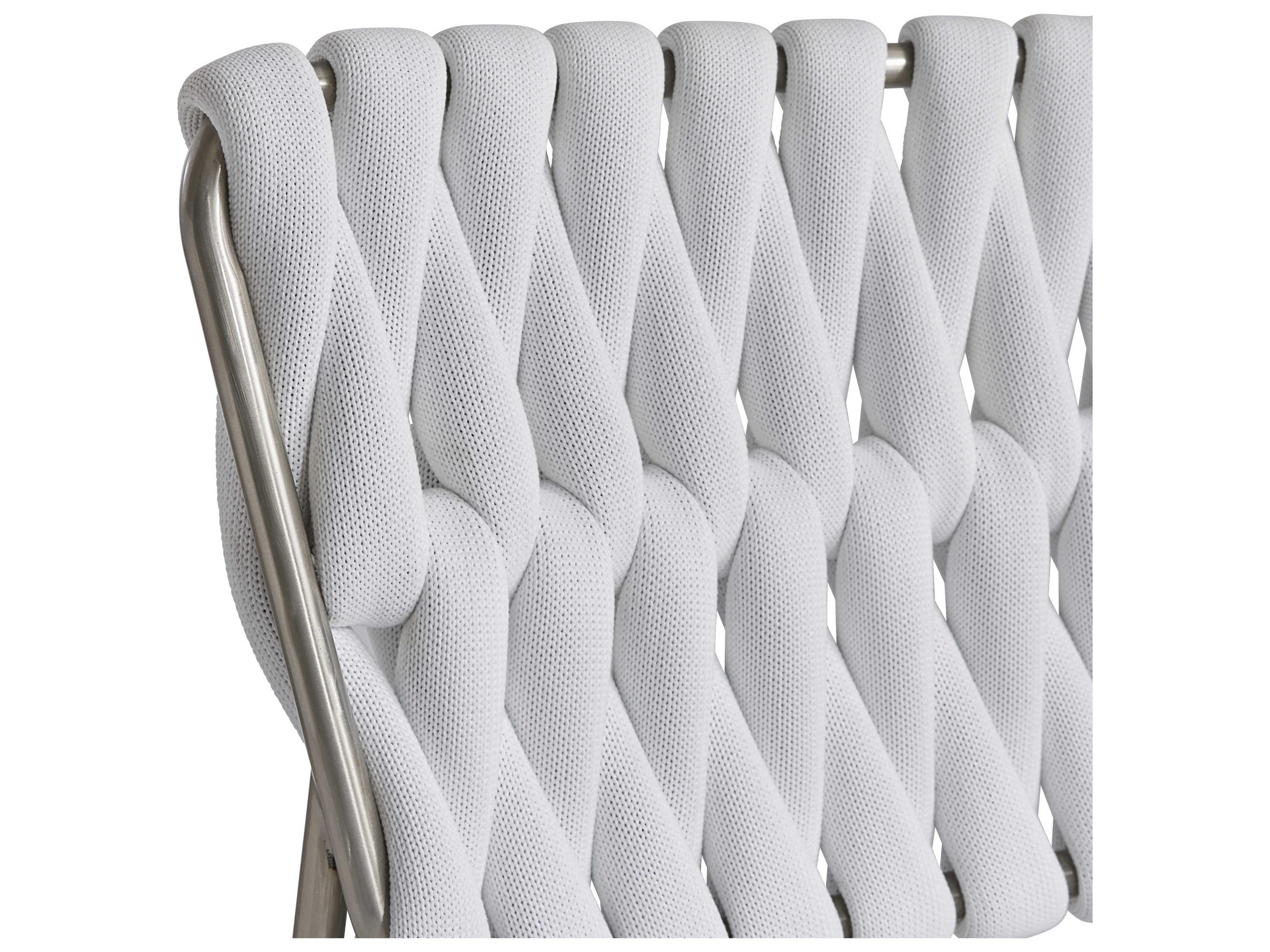 Bernhardt Exteriors Lido Stainless Steel Outdoor Patio Lounge Chair