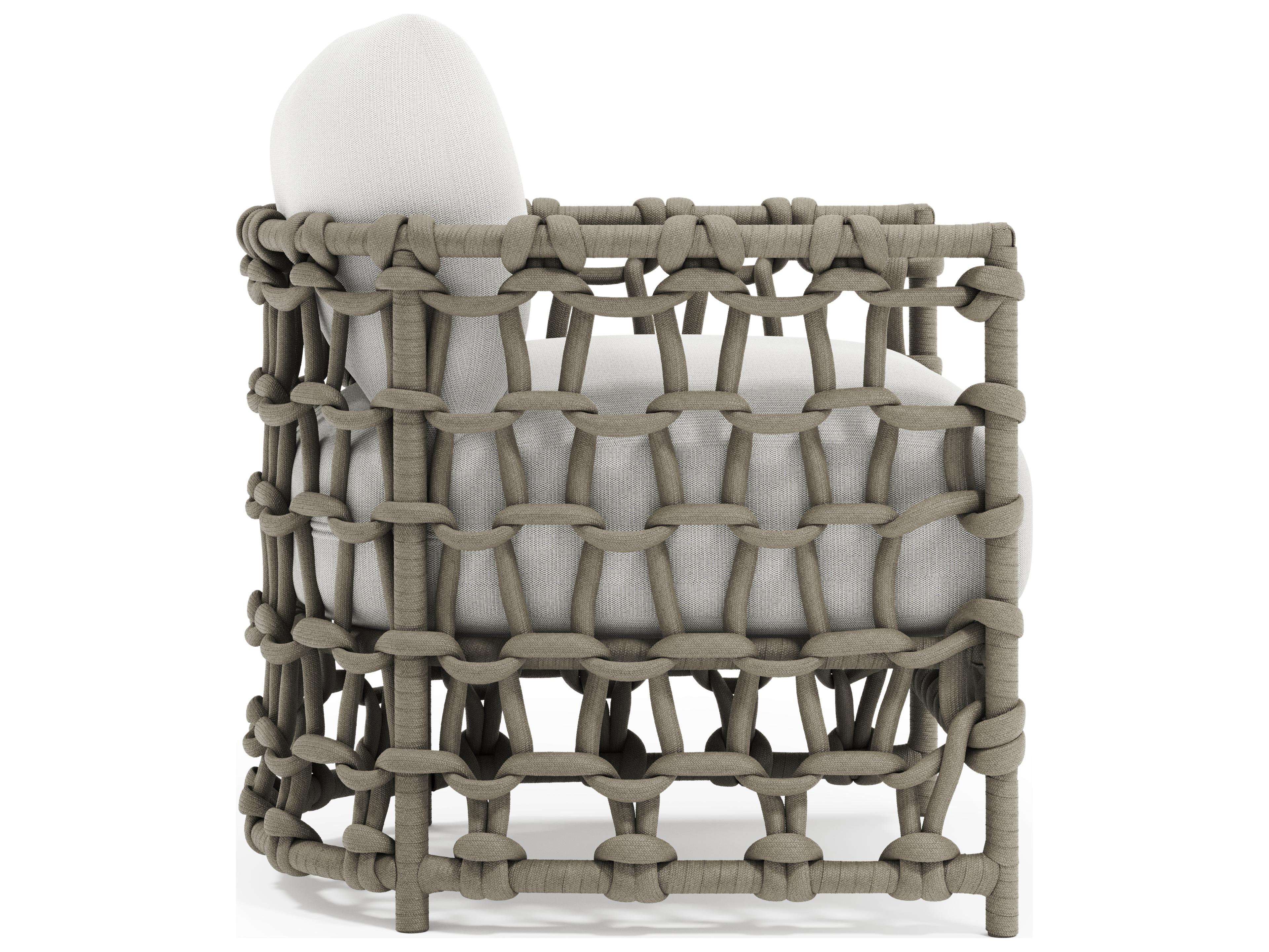 Bernhardt Exteriors Nodi Grey Aluminum Cushion Lounge Chair