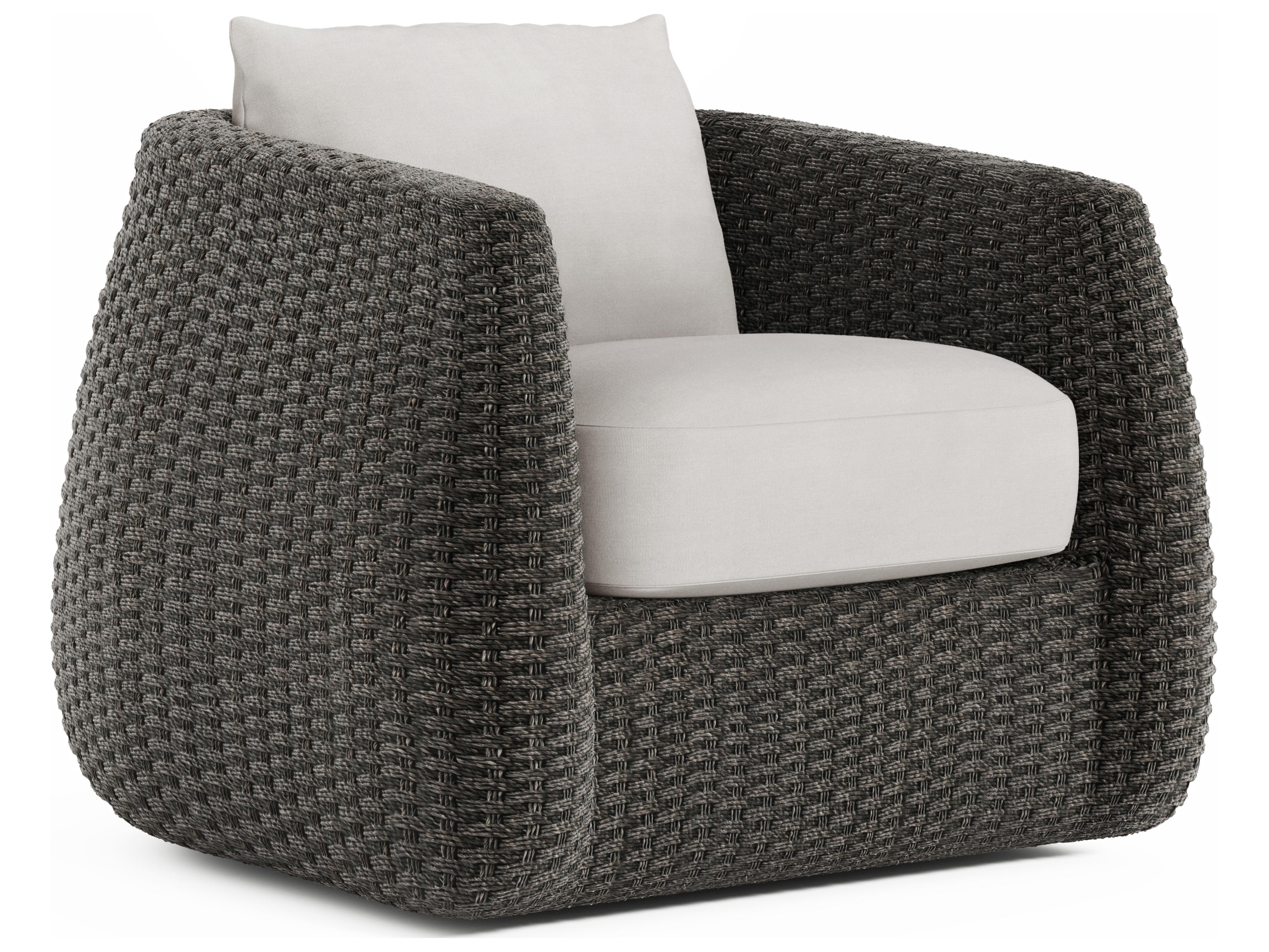 Bernhardt Exteriors Sarene Beige Wicker Cushion Lounge Chair