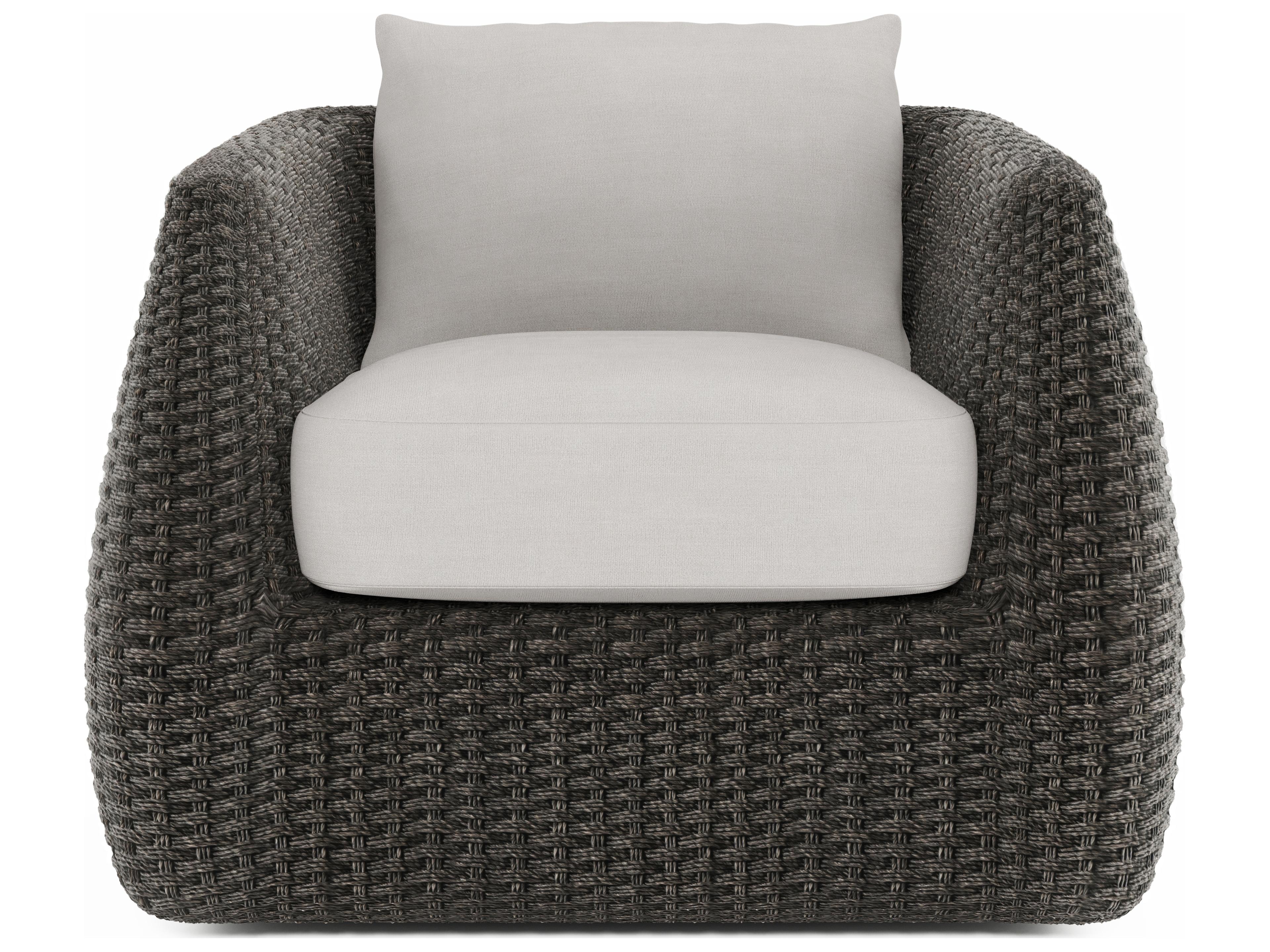 Bernhardt Exteriors Sarene Beige Wicker Cushion Lounge Chair