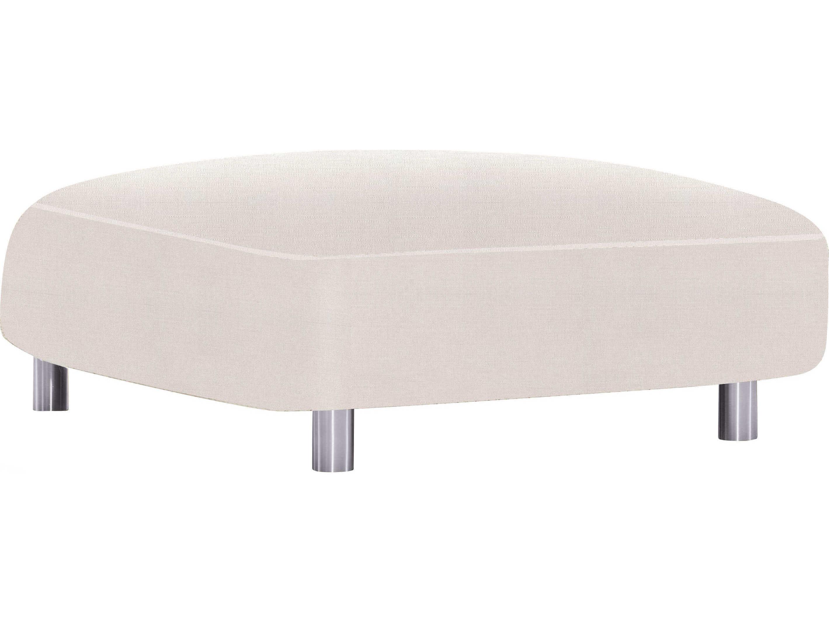 Bernhardt Exteriors Avanni Ottoman with Silver Legs