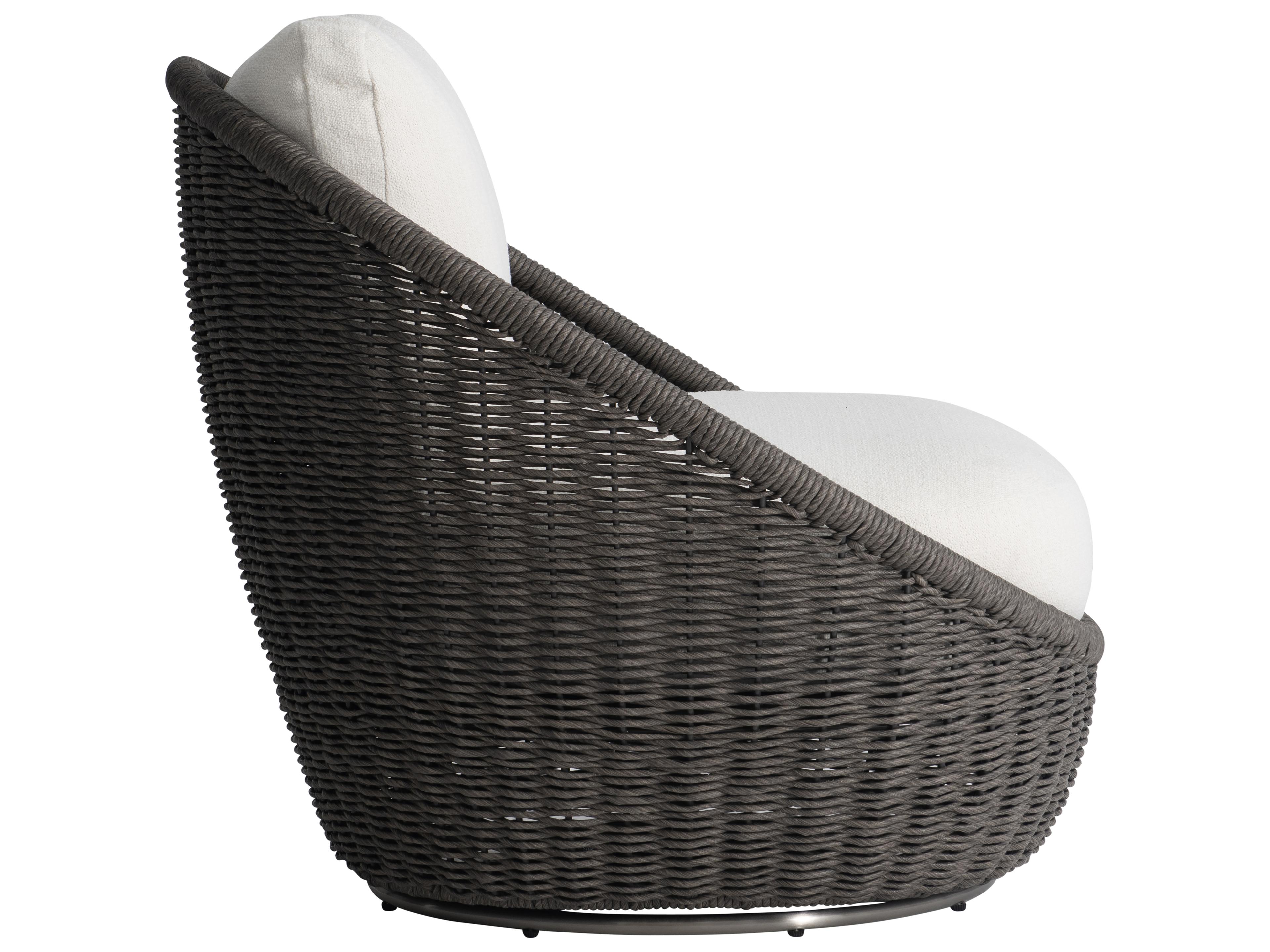 Bernhardt Exteriors Santa Cream Wicker Cushion Lounge Chair