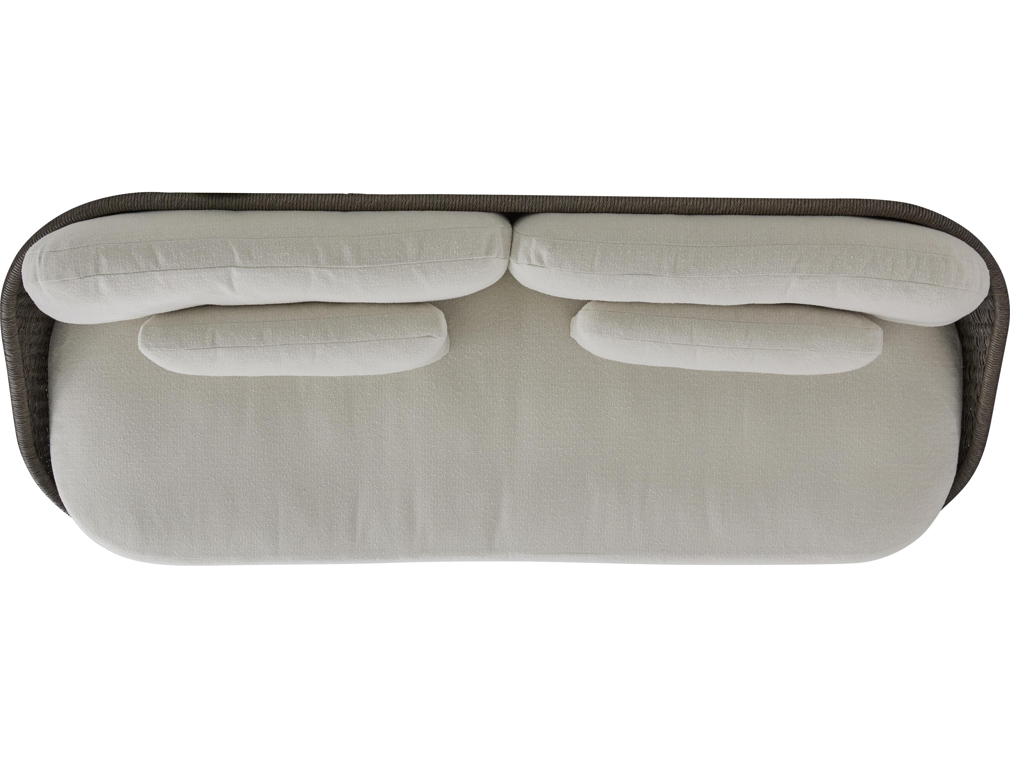 Bernhardt Exteriors Santa Cream Wicker Cushion Sofa