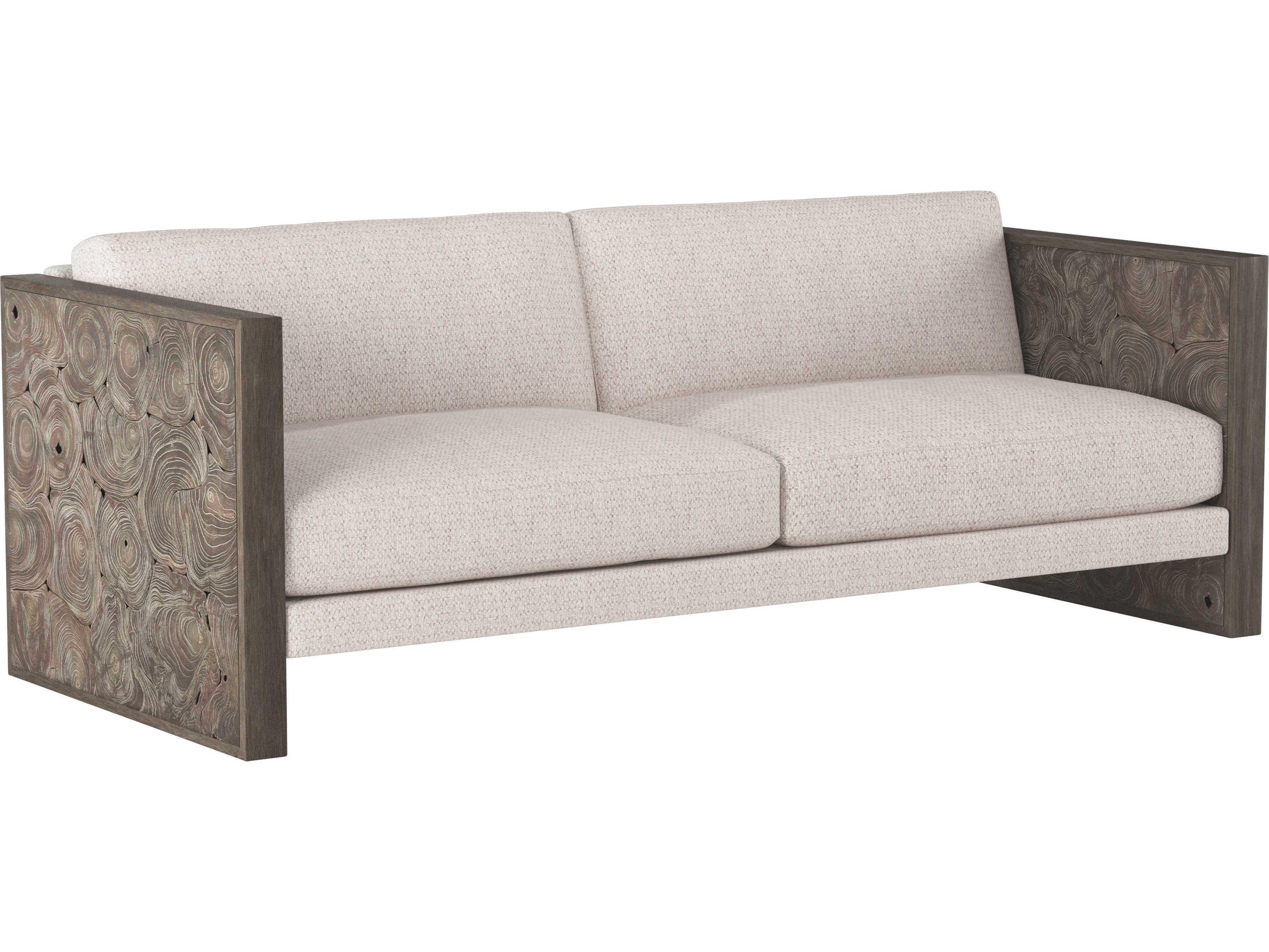 Bernhardt Exteriors Smoked Truffle Madura Patio Sofa with Cushion
