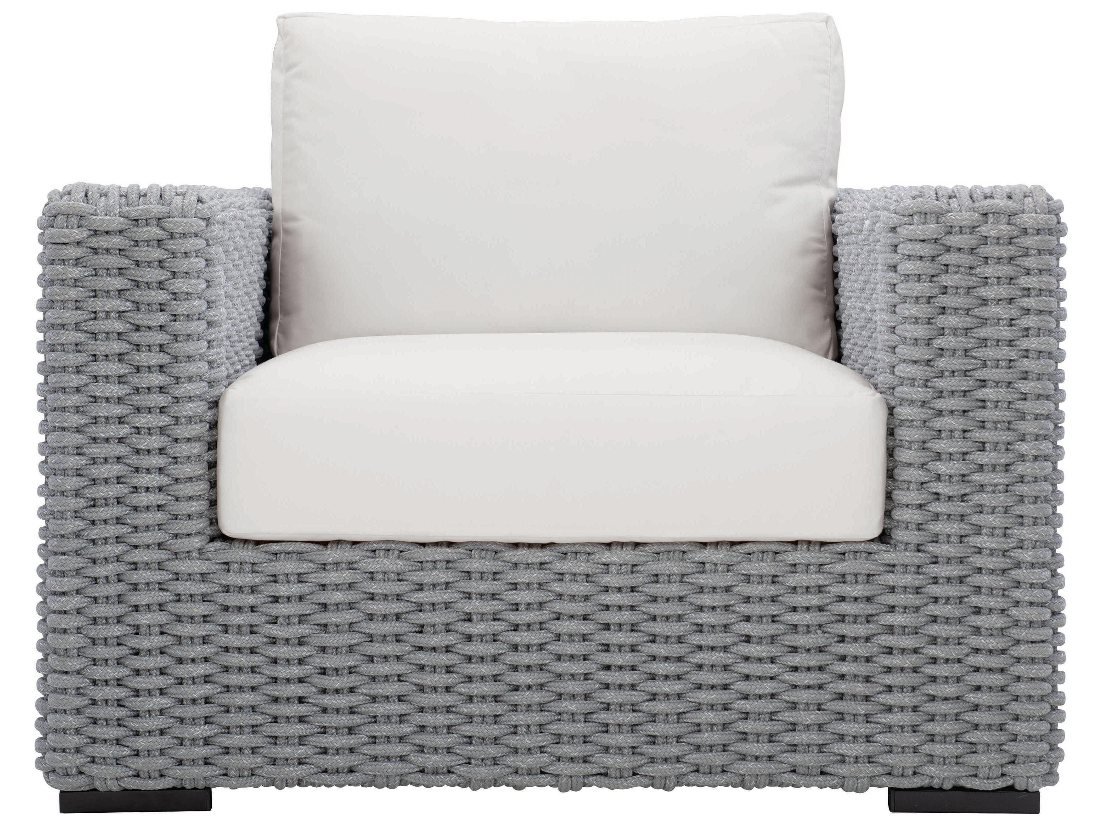 Bernhardt Exteriors Capri White/Cream Cast Aluminum Cushion Lounge Chair