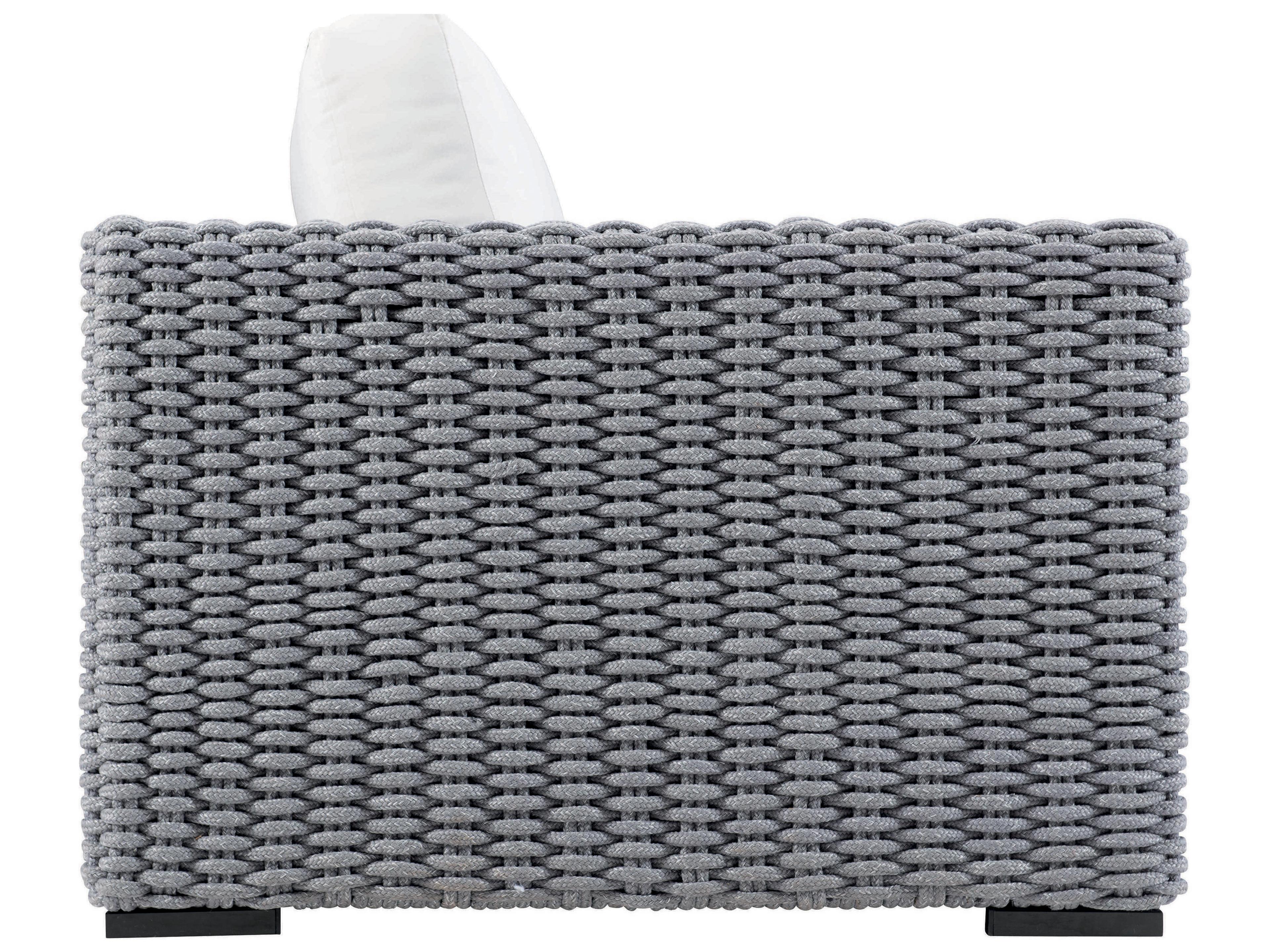 Bernhardt Exteriors Mist Gray Aluminum Rope Cushion Outdoor Sofa