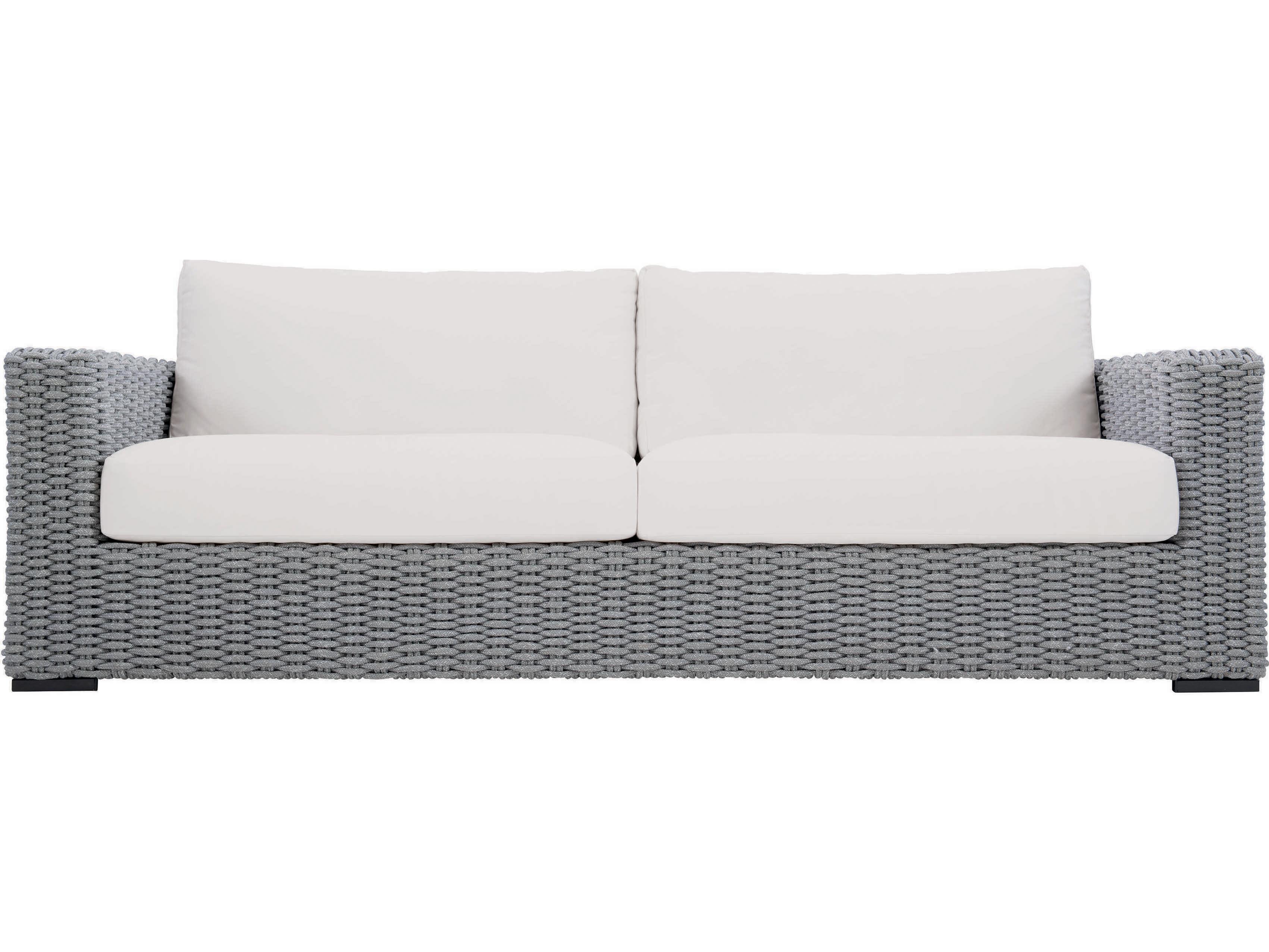 Bernhardt Exteriors Mist Gray Aluminum Rope Cushion Outdoor Sofa
