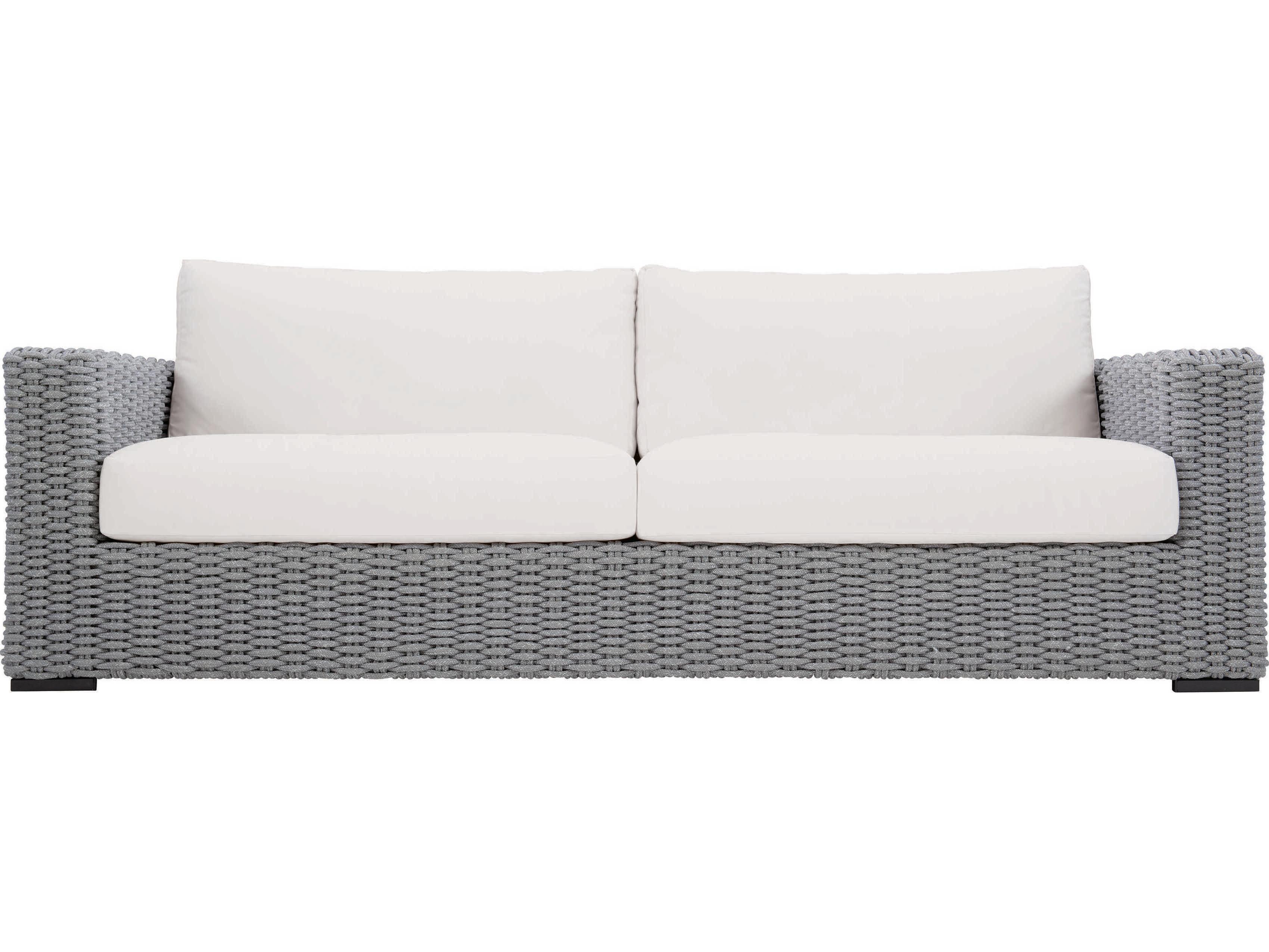 Bernhardt Exteriors Capri White/Cream Cast Aluminum Cushion Sofa
