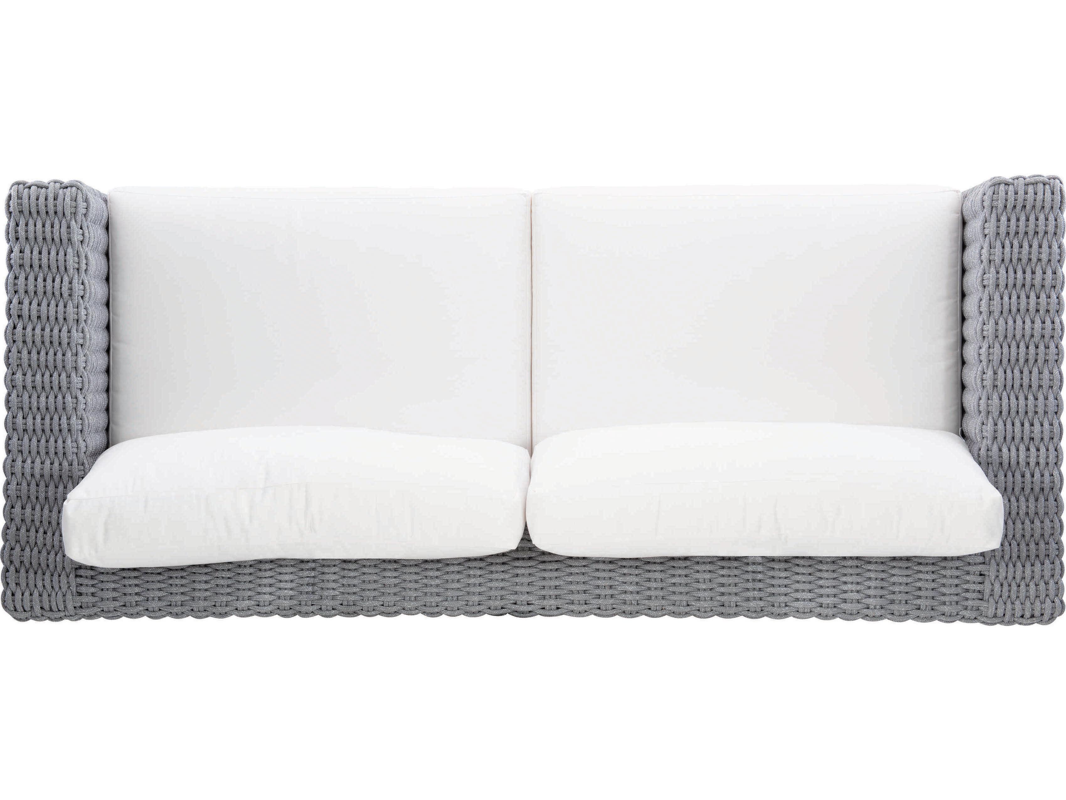 Bernhardt Exteriors Capri White/Cream Cast Aluminum Cushion Sofa