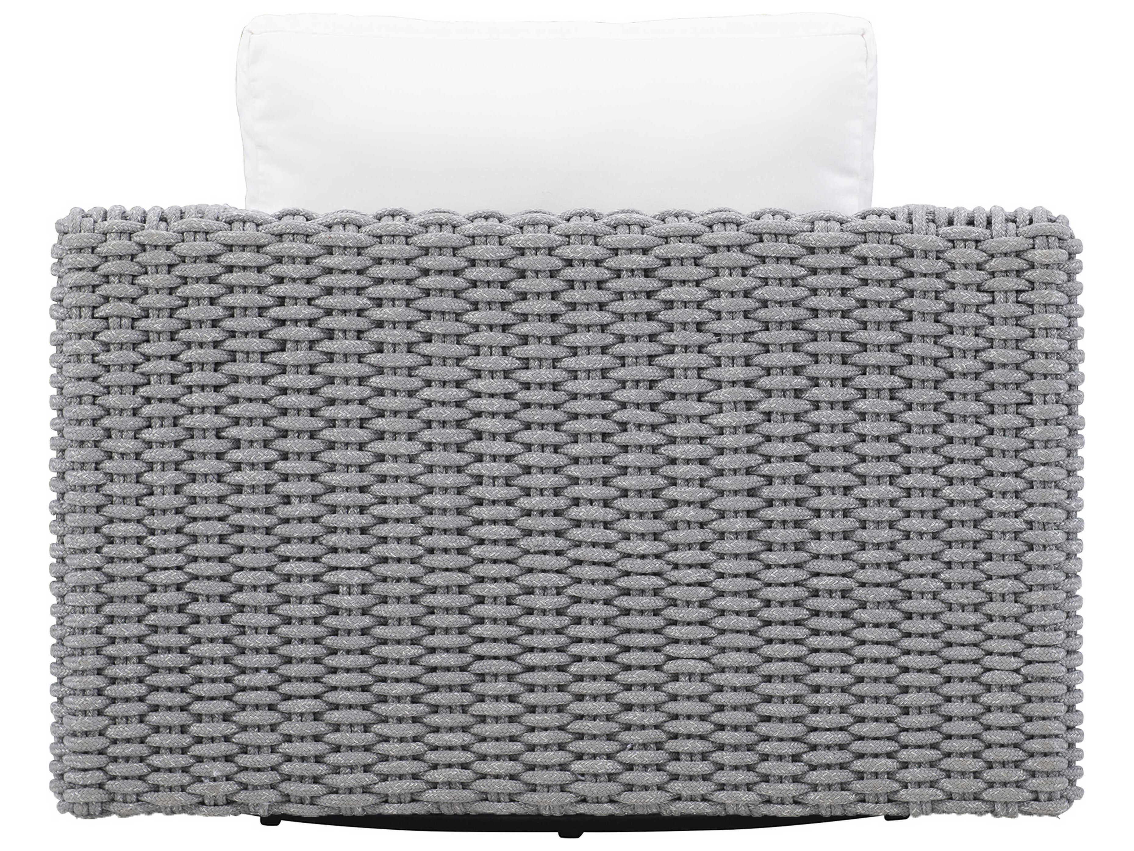 Bernhardt Exteriors Capri White/Cream Cast Aluminum Cushion Lounge Chair