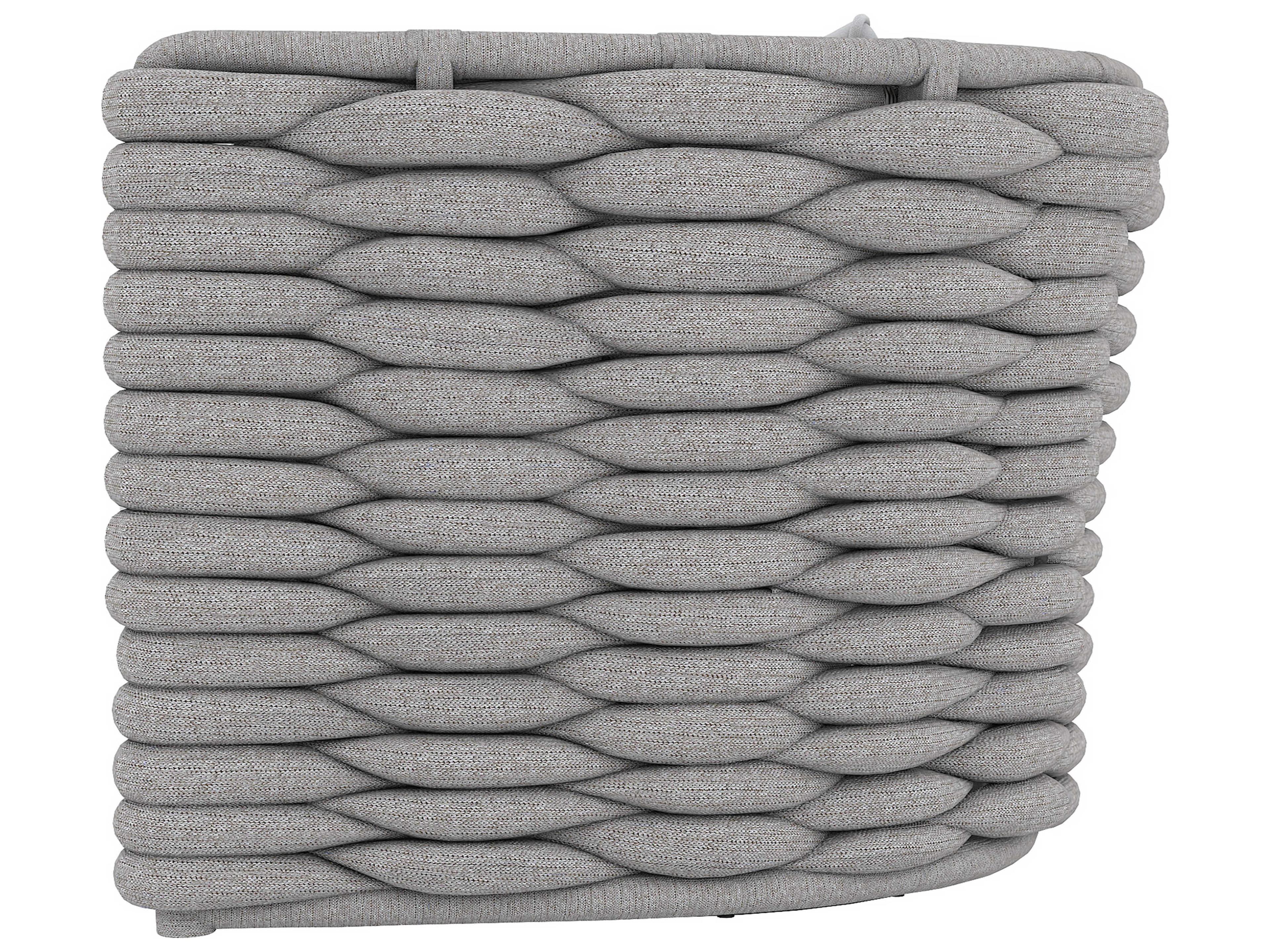 Bernhardt Exteriors Nordic Gray Fabric Rope Cushion Lounge Chair