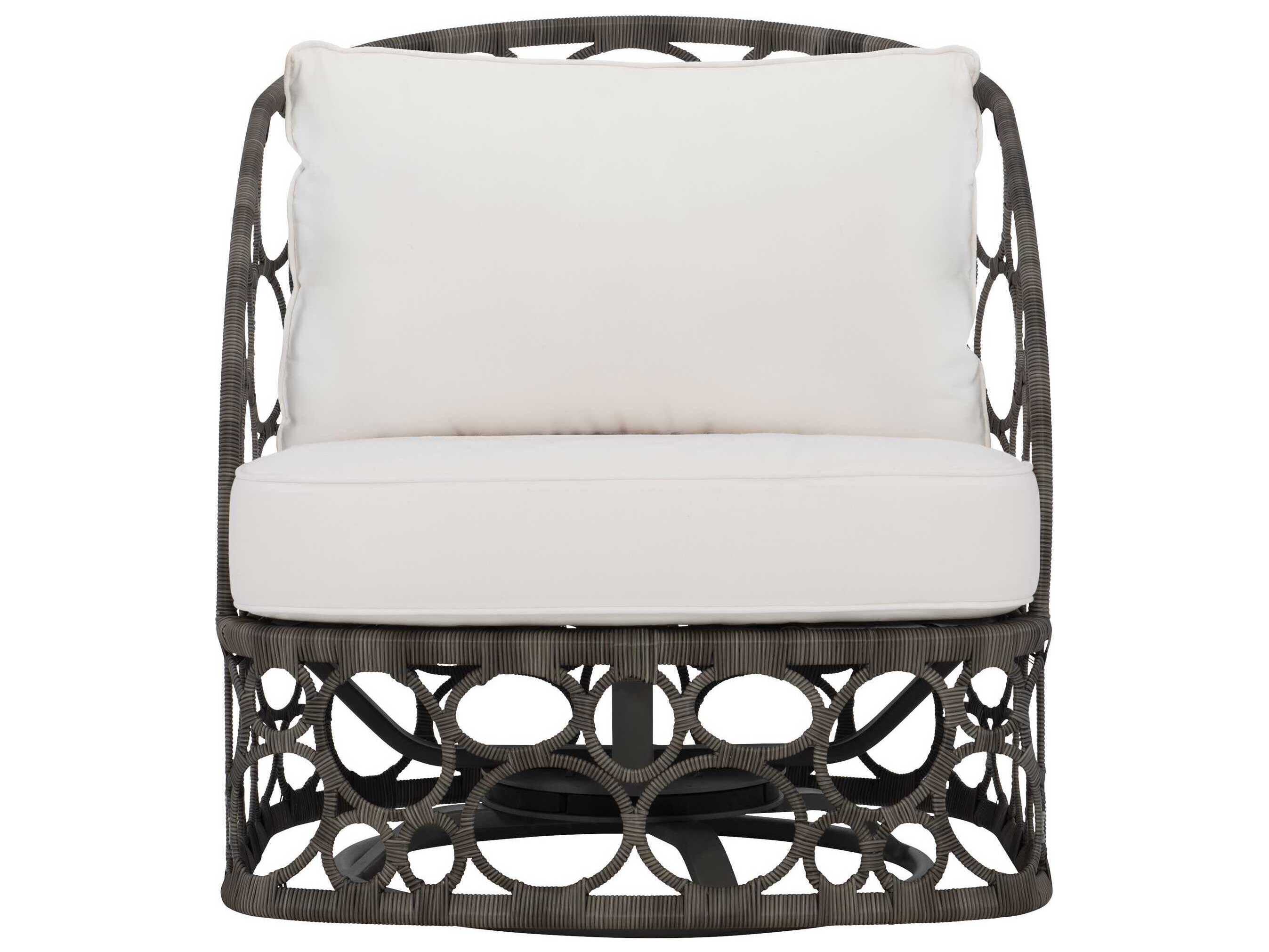 Bernhardt Exteriors Bali White/Cream Wicker Cushion Lounge Chair