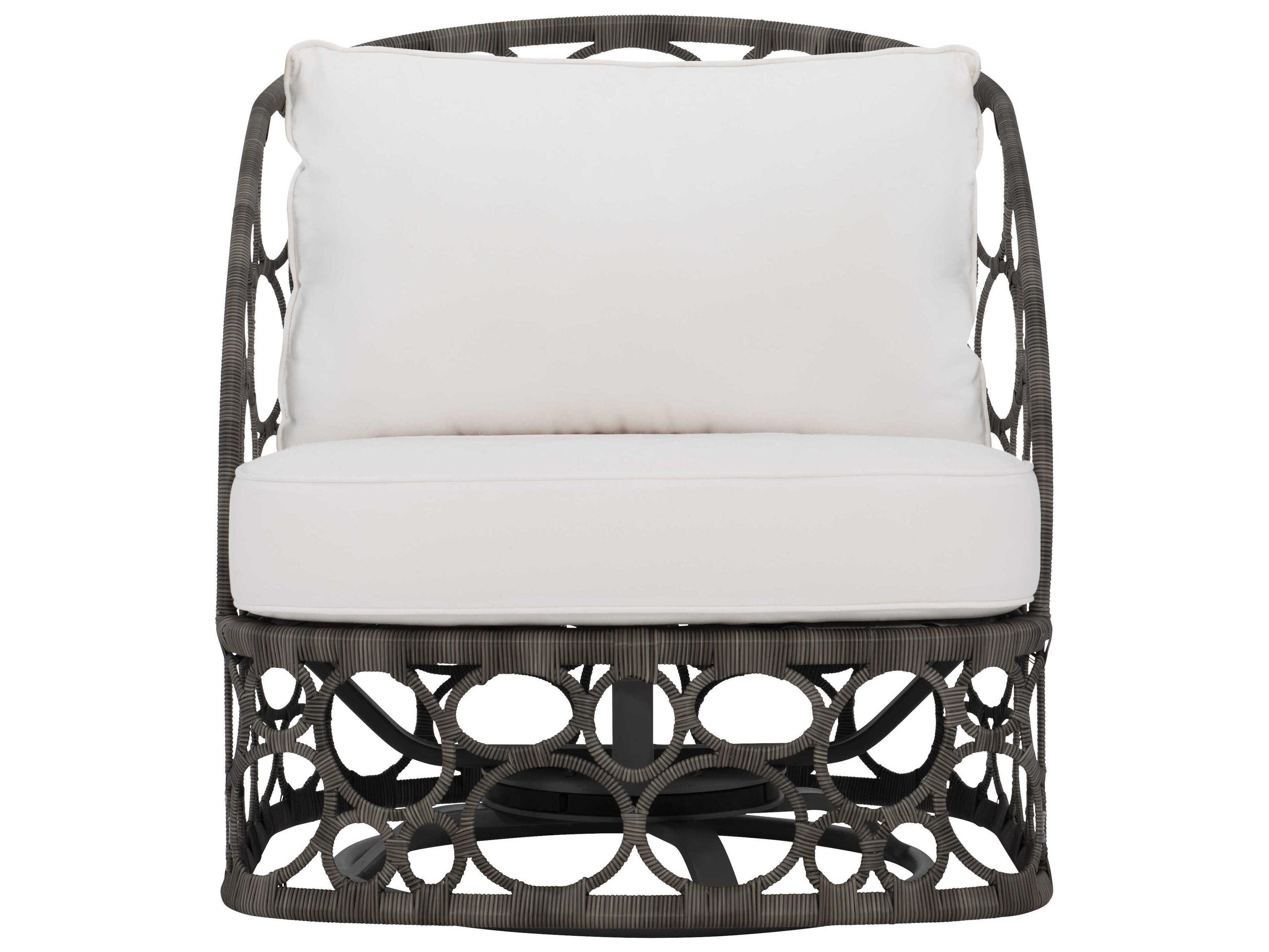Bernhardt Exteriors Bali White/Cream Wicker Cushion Lounge Chair