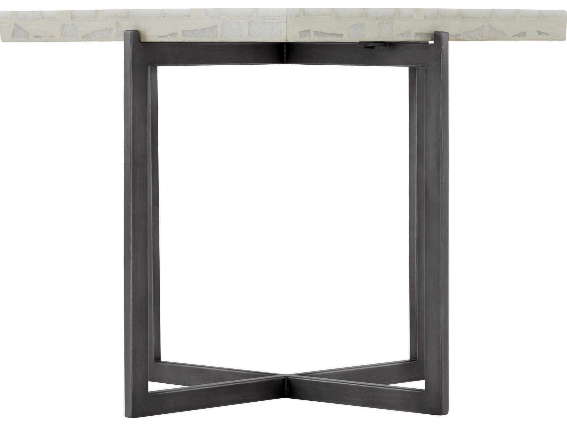 Bernhardt Exteriors Stillwater Flint Gray / Terrazzo Square Outdoor End Table