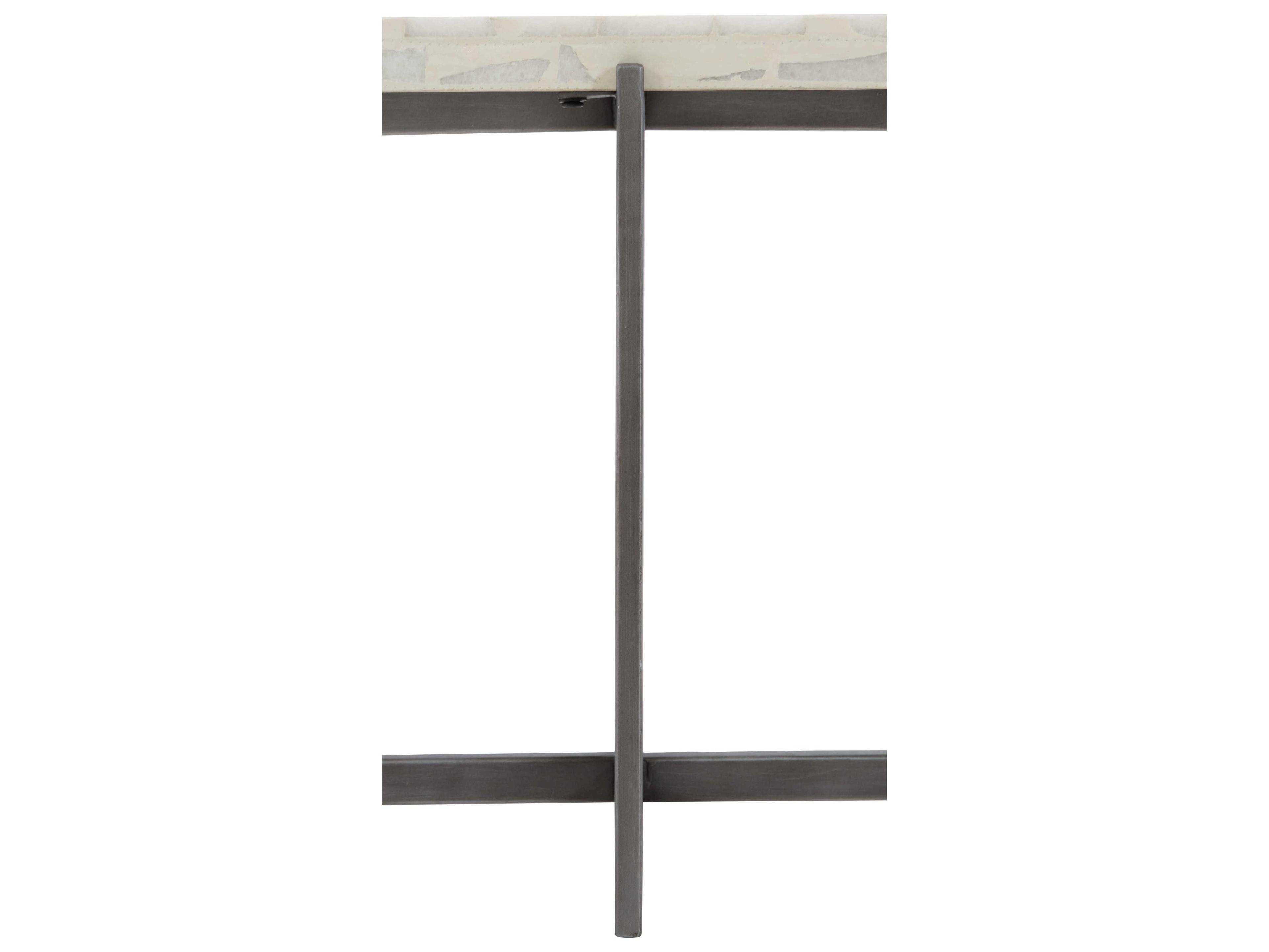 Bernhardt Exteriors Stillwater Flint Gray / Terrazzo Square Outdoor End Table