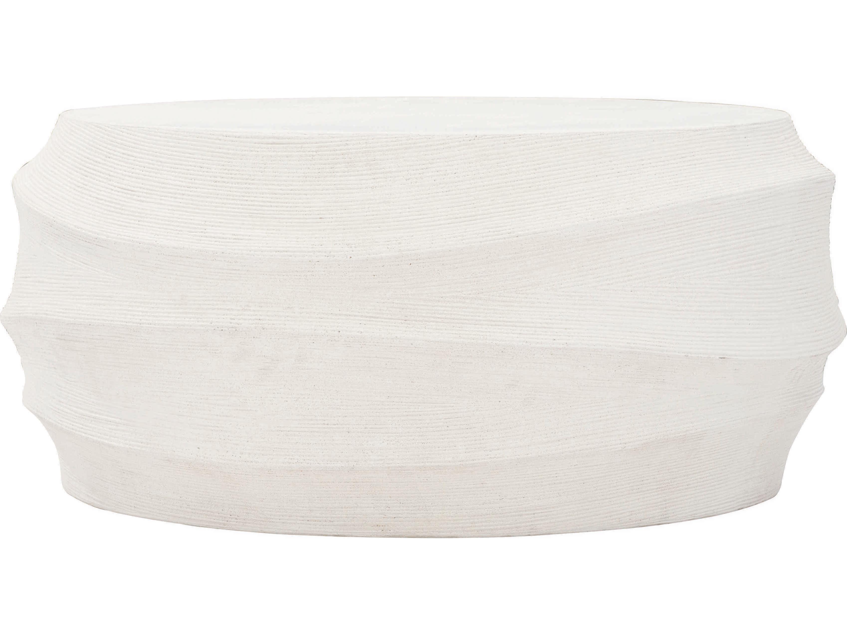 Bernhardt Exteriors Kai White Round Patio Coffee Table