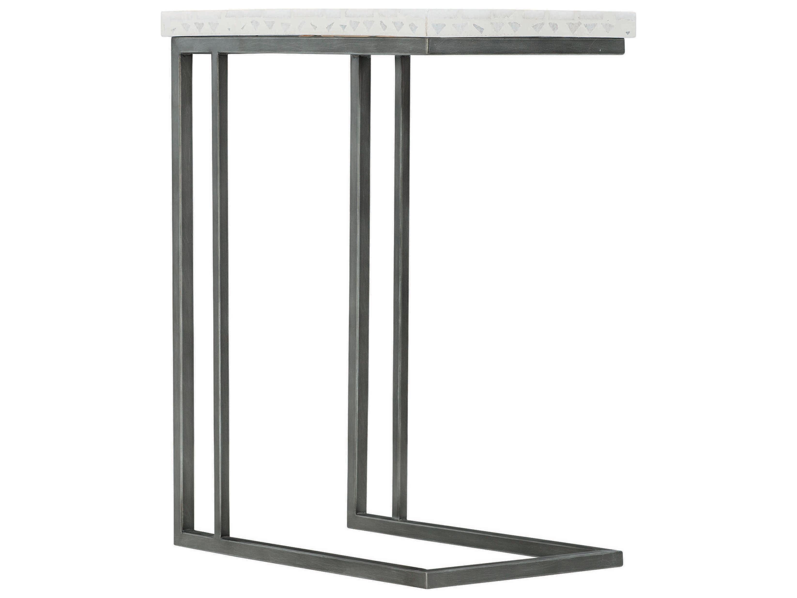 Bernhardt Exteriors Sausalito Flint Gray / Terrazzo Rectangular Outdoor Patio End Table