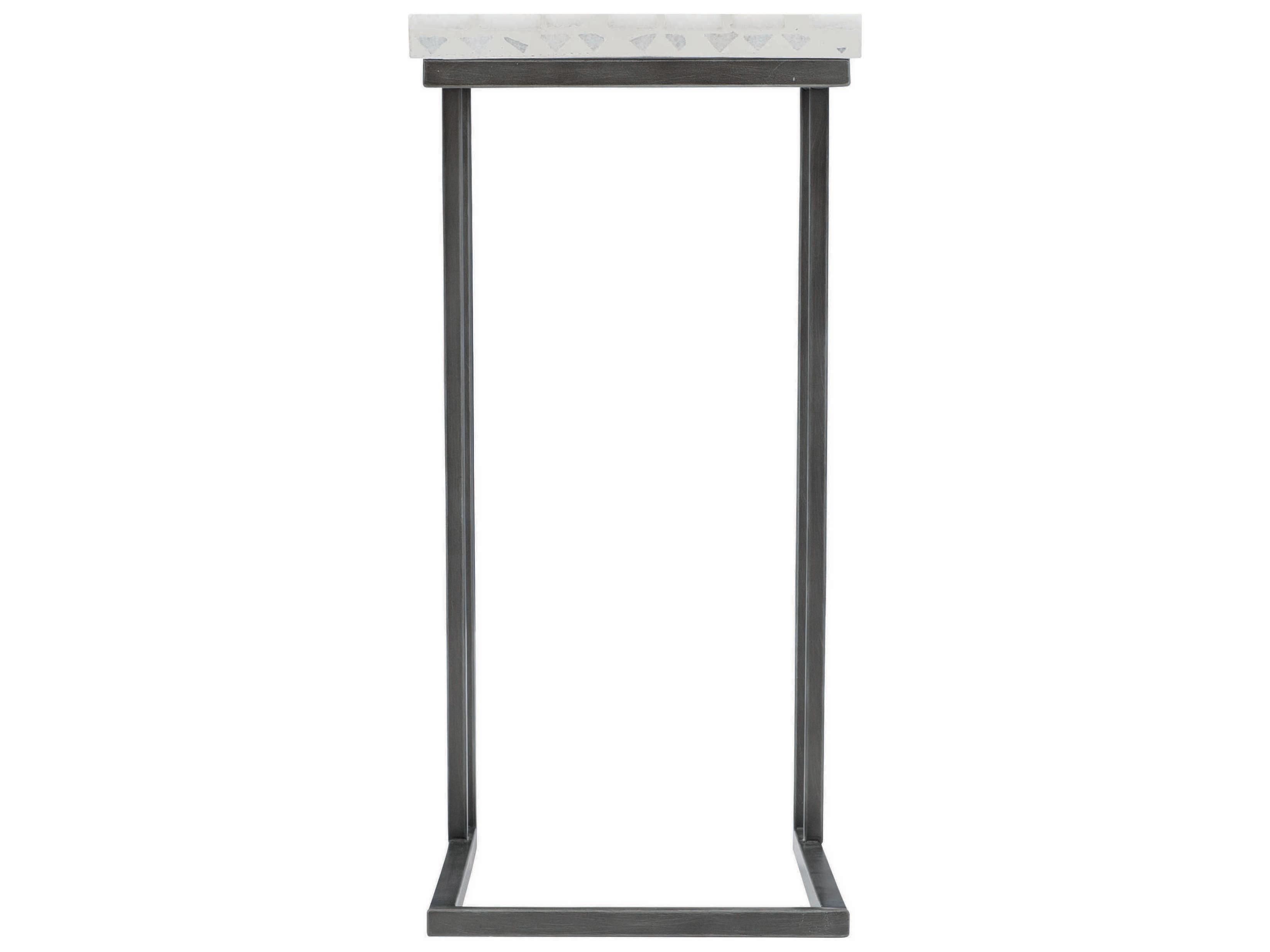 Bernhardt Exteriors Sausalito Flint Gray / Terrazzo Rectangular Outdoor Patio End Table