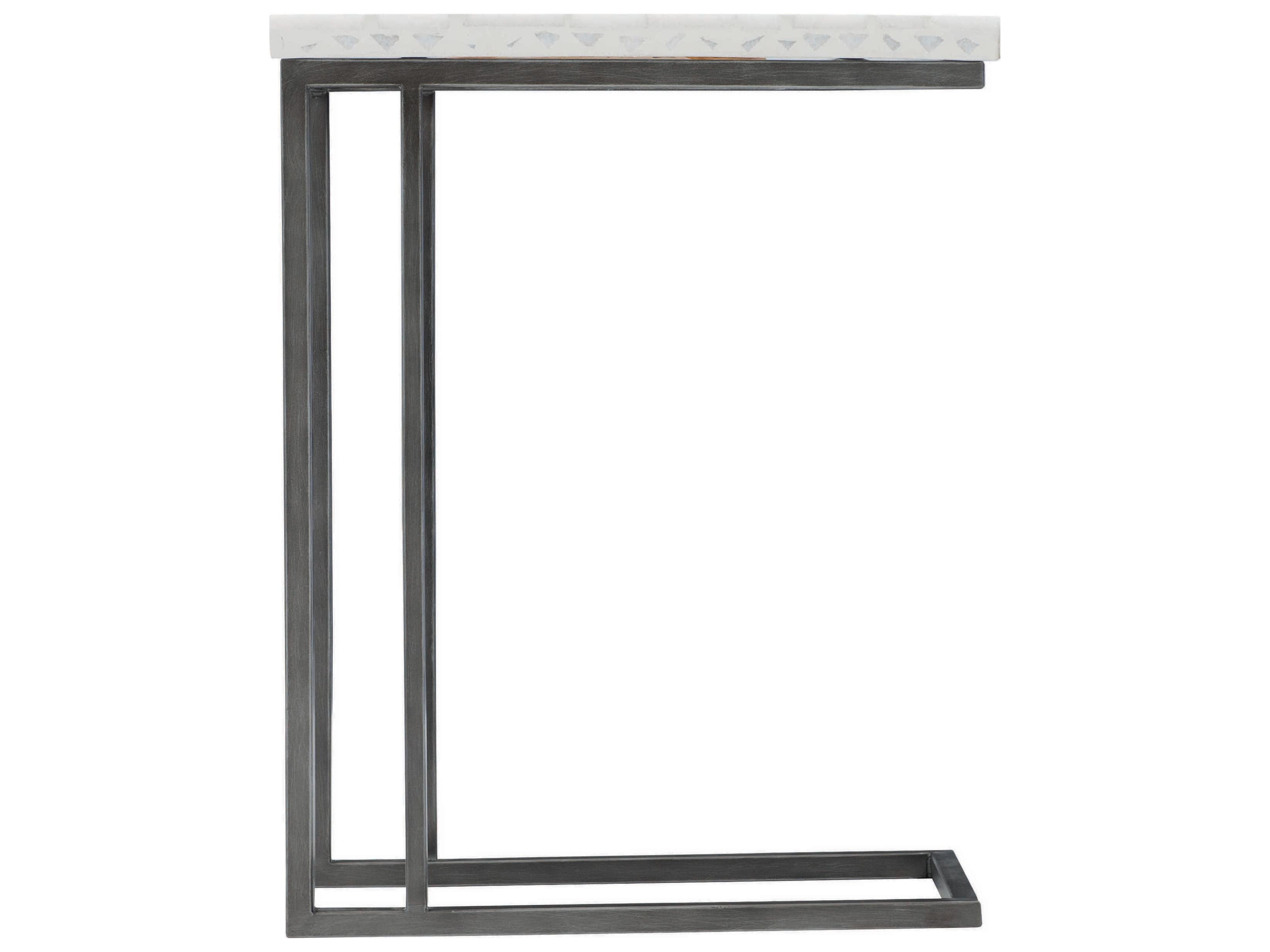Bernhardt Exteriors Sausalito Flint Gray / Terrazzo Rectangular Outdoor Patio End Table