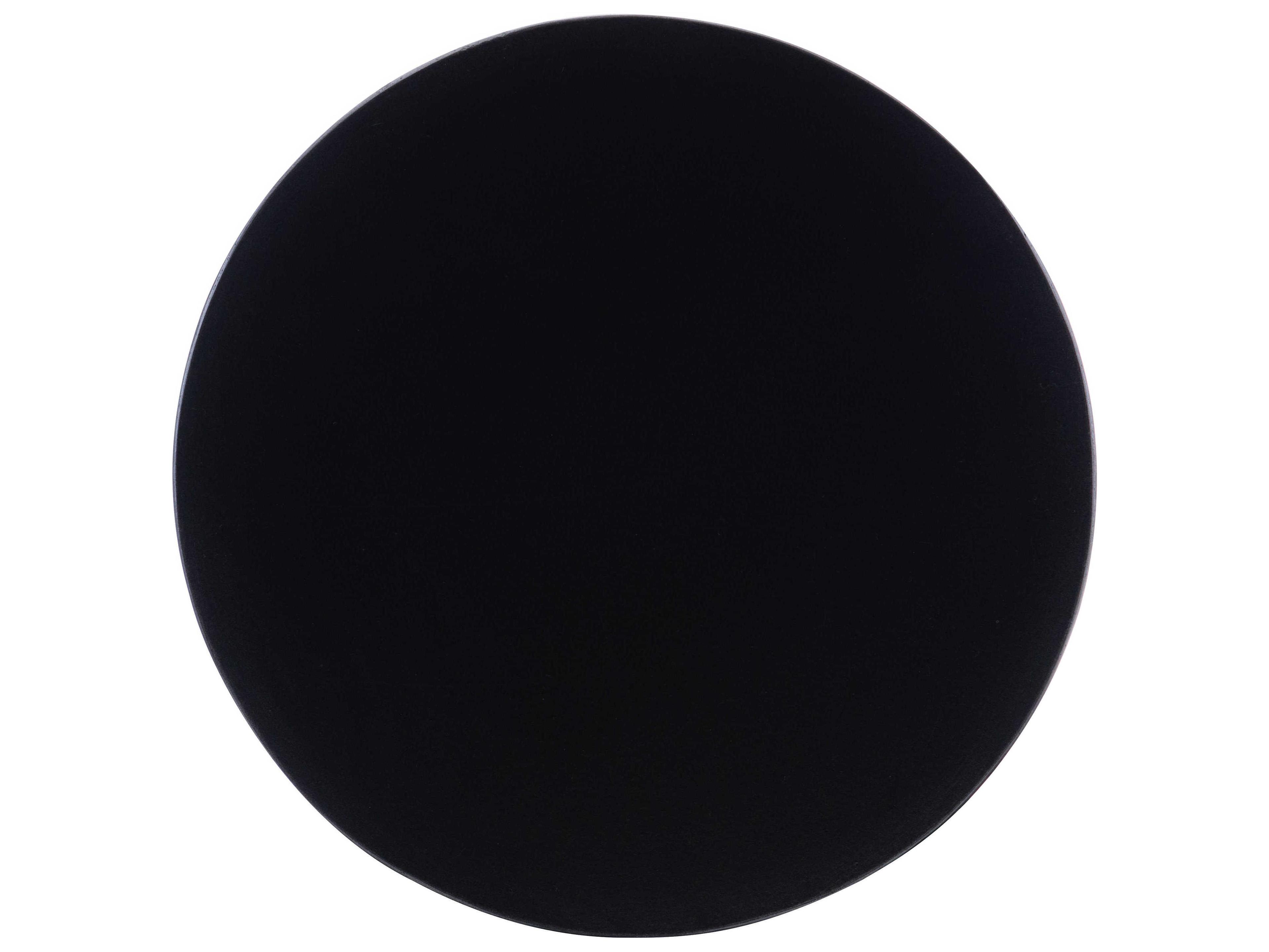 Bernhardt Exteriors Maya Black / Silver Highlights Round Patio End Table