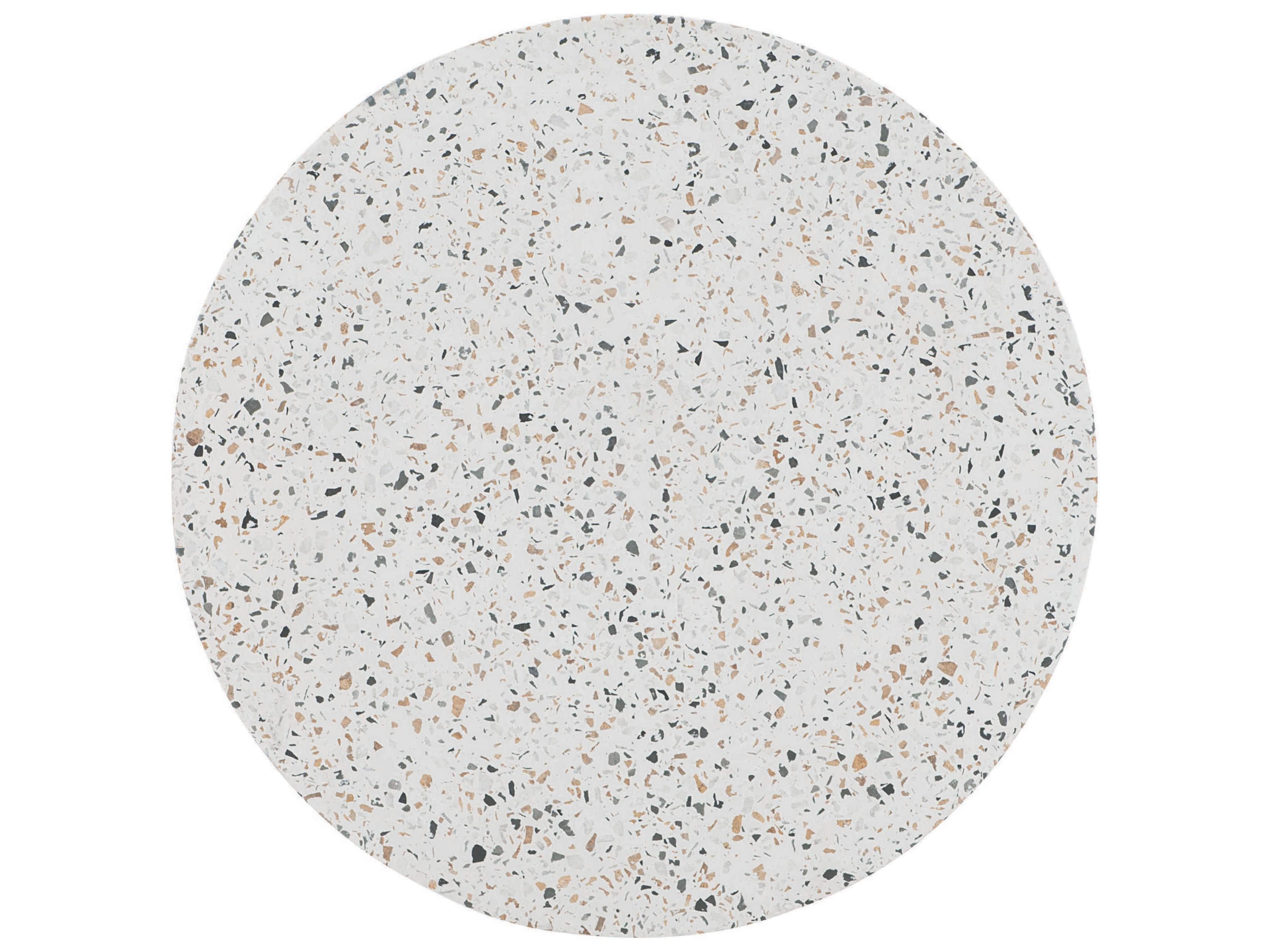 Bernhardt Exteriors Encinitas Terrazzo Round Outdoor Patio End Table