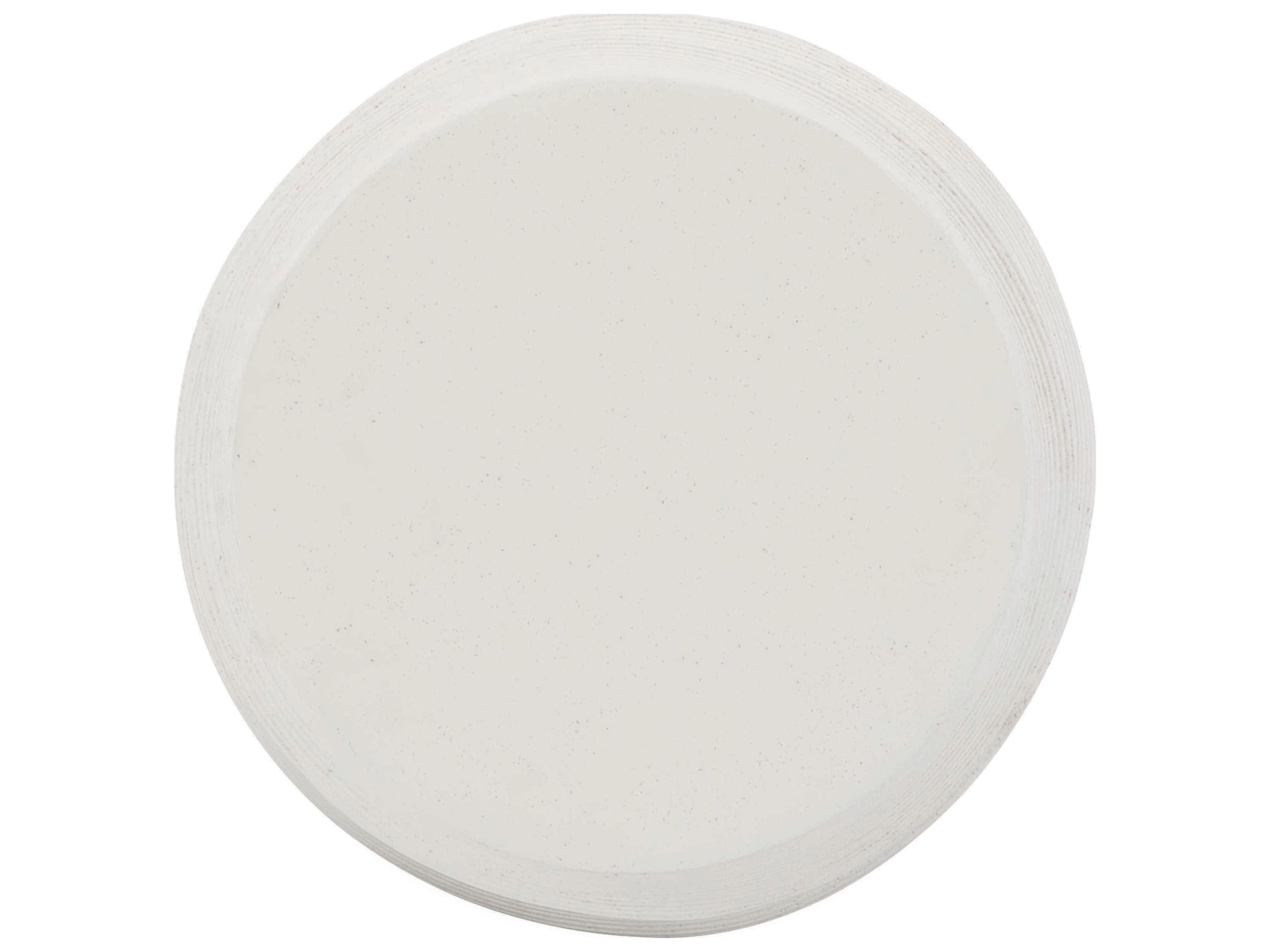 Bernhardt Exteriors Kai White Stone Outdoor End Table