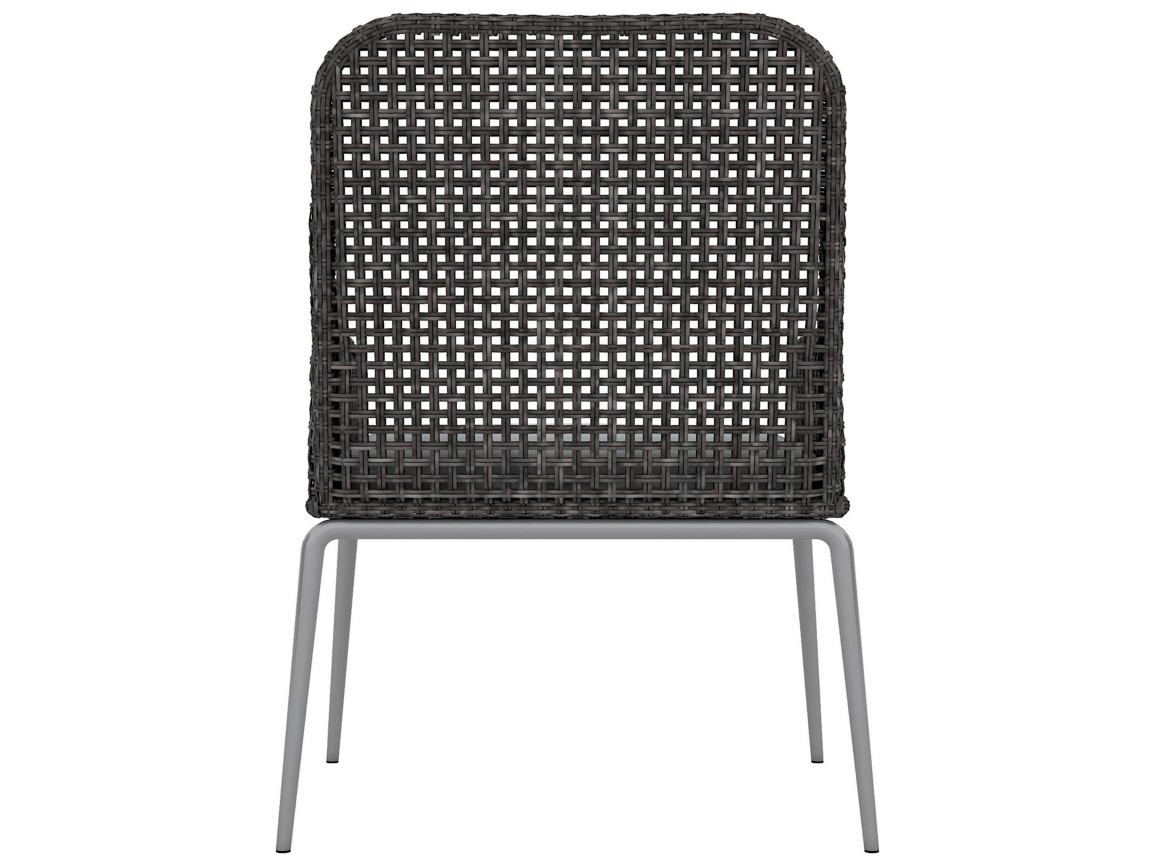 Bernhardt Exteriors Silver Mist / Pewter Gray Antilles Arm Patio Dining Chair with Cushion