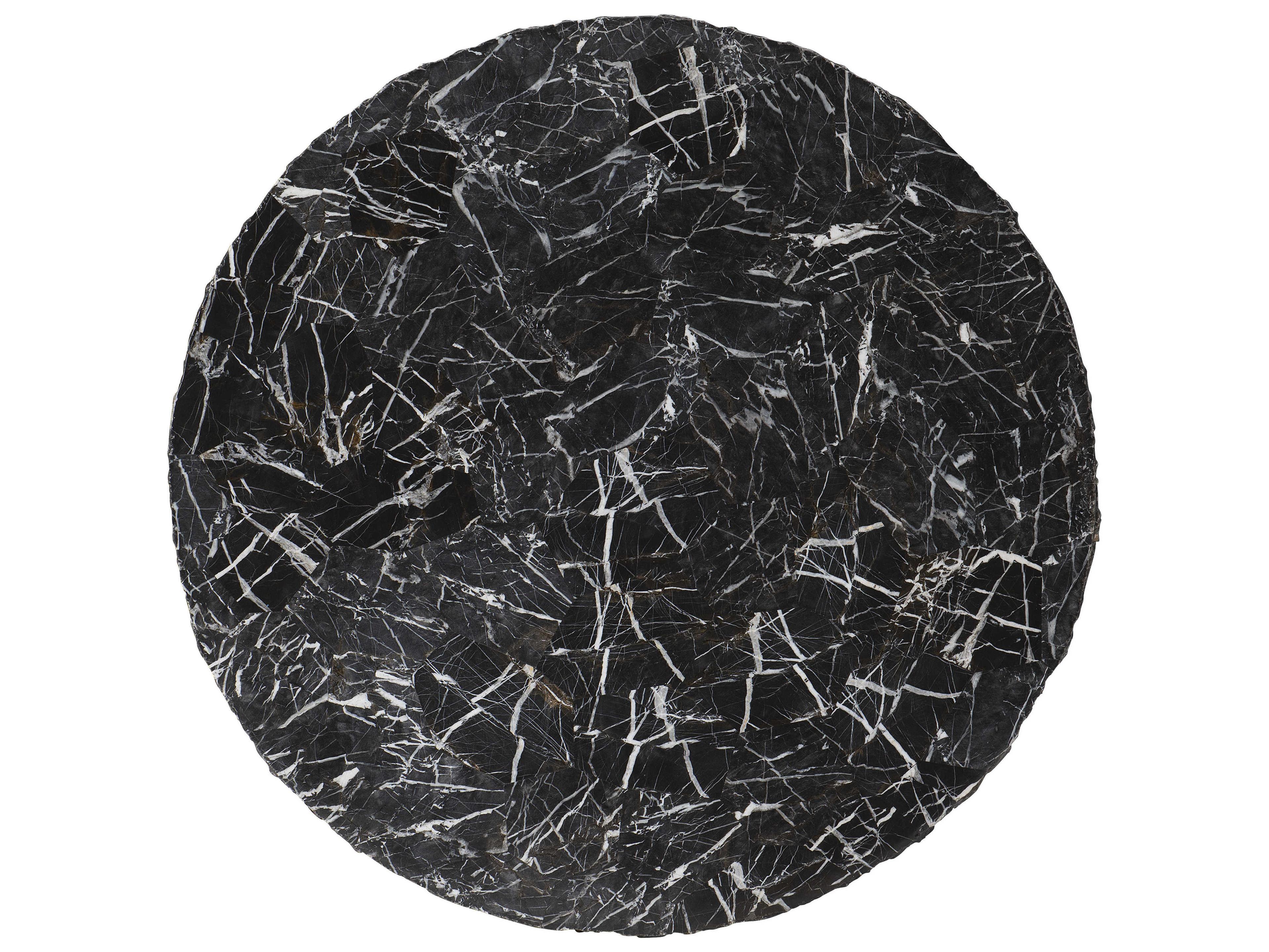 Bernhardt Exteriors Tambora Dark Gray / White Round Outdoor Coffee Table