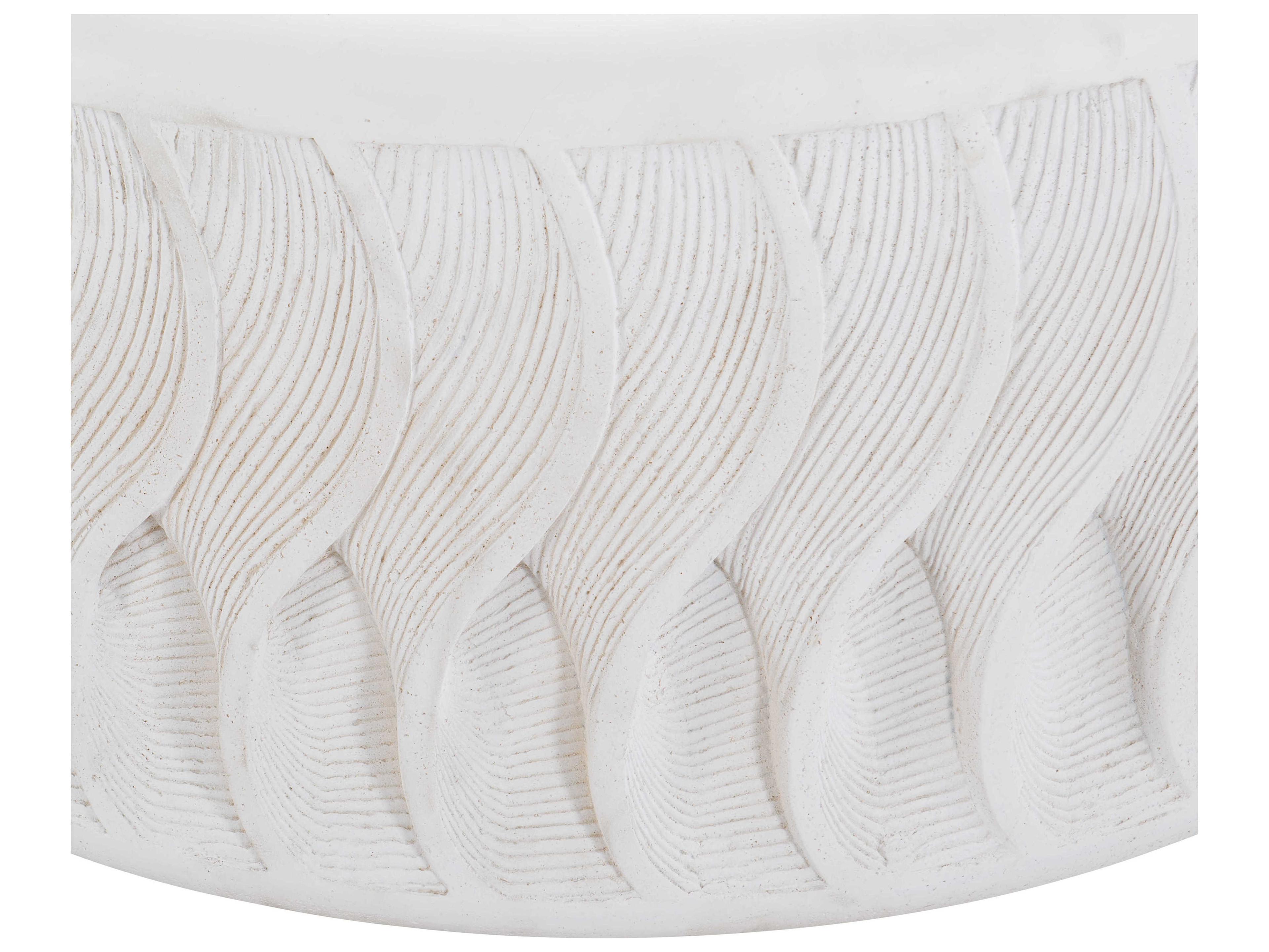 Bernhardt Exteriors Coquille White Round Patio Coffee Table