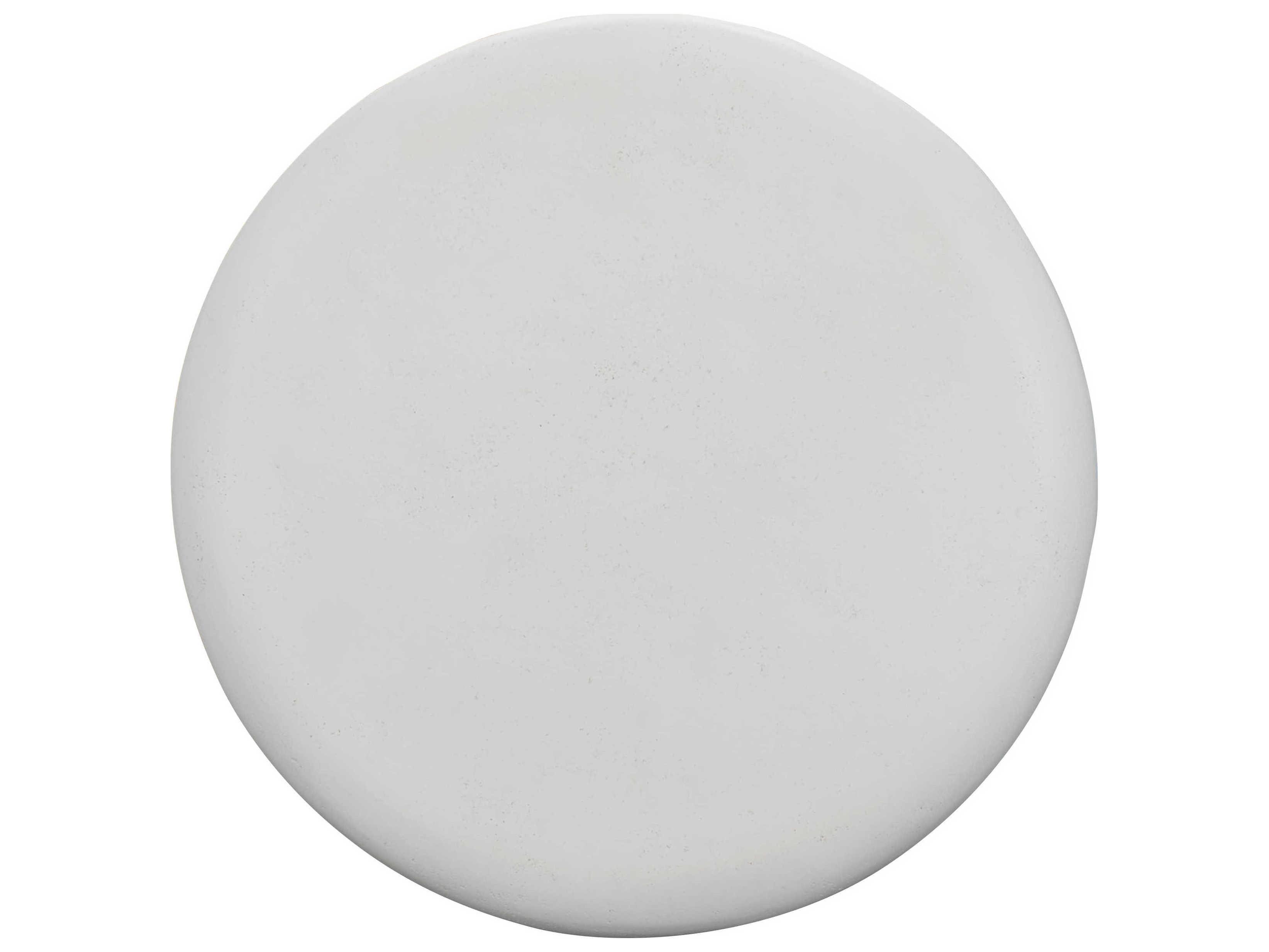 Bernhardt Exteriors Coquille White Round Outdoor End Table