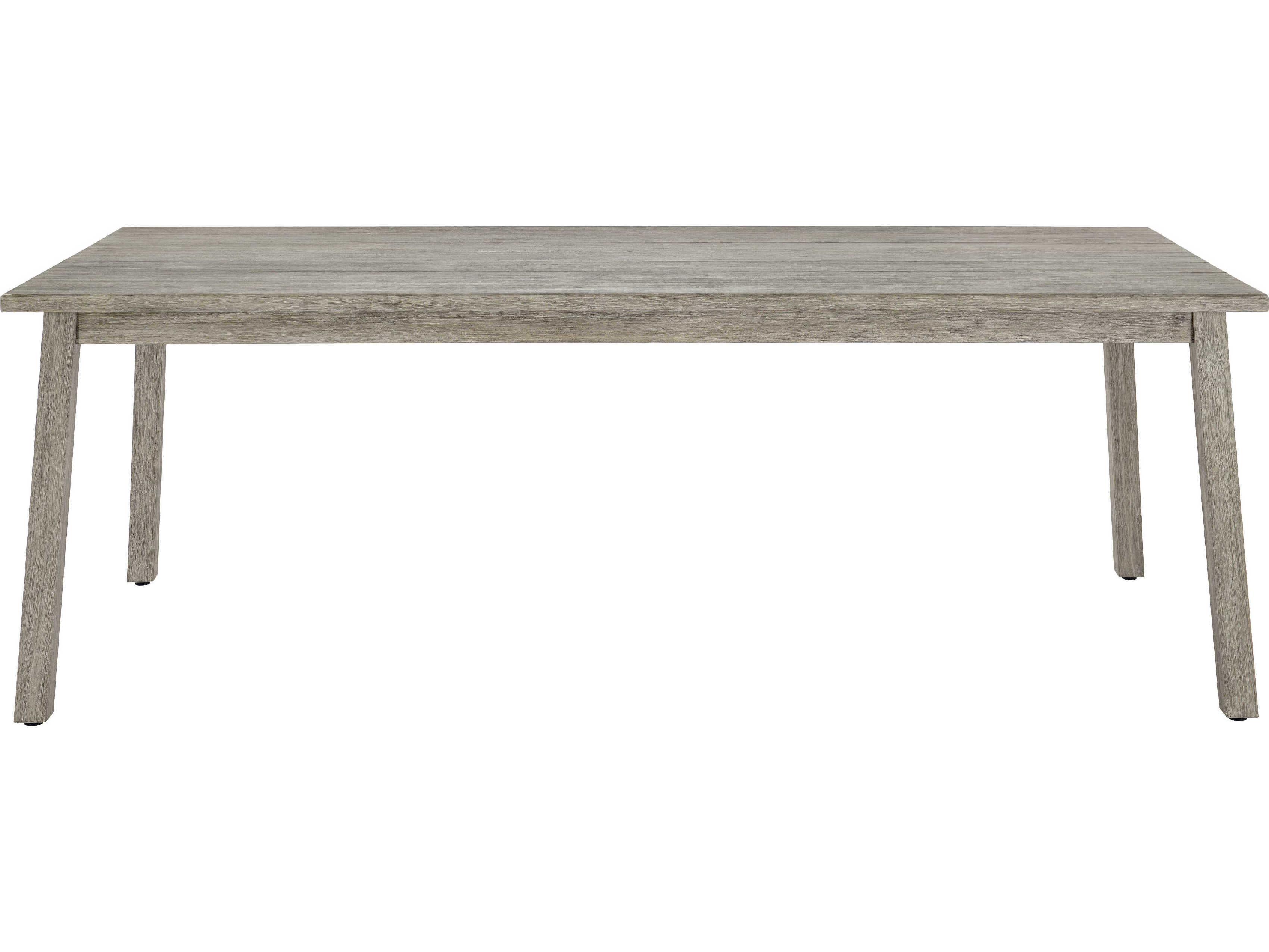 Bernhardt Exteriors Antibes Weathered Teak Rectangular Outdoor Dining Table