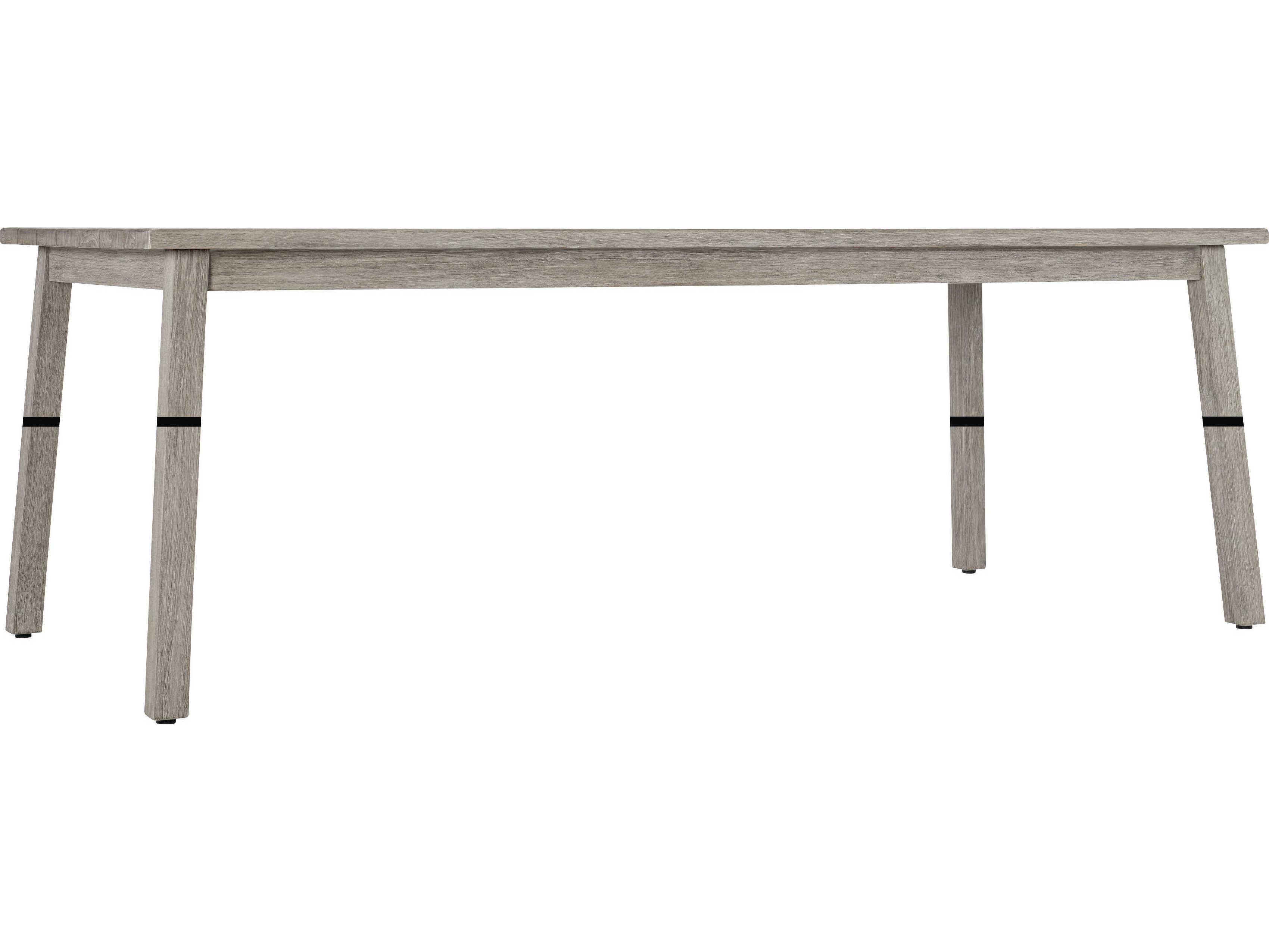 Bernhardt Exteriors Antibes Weathered Teak Rectangular Outdoor Dining Table
