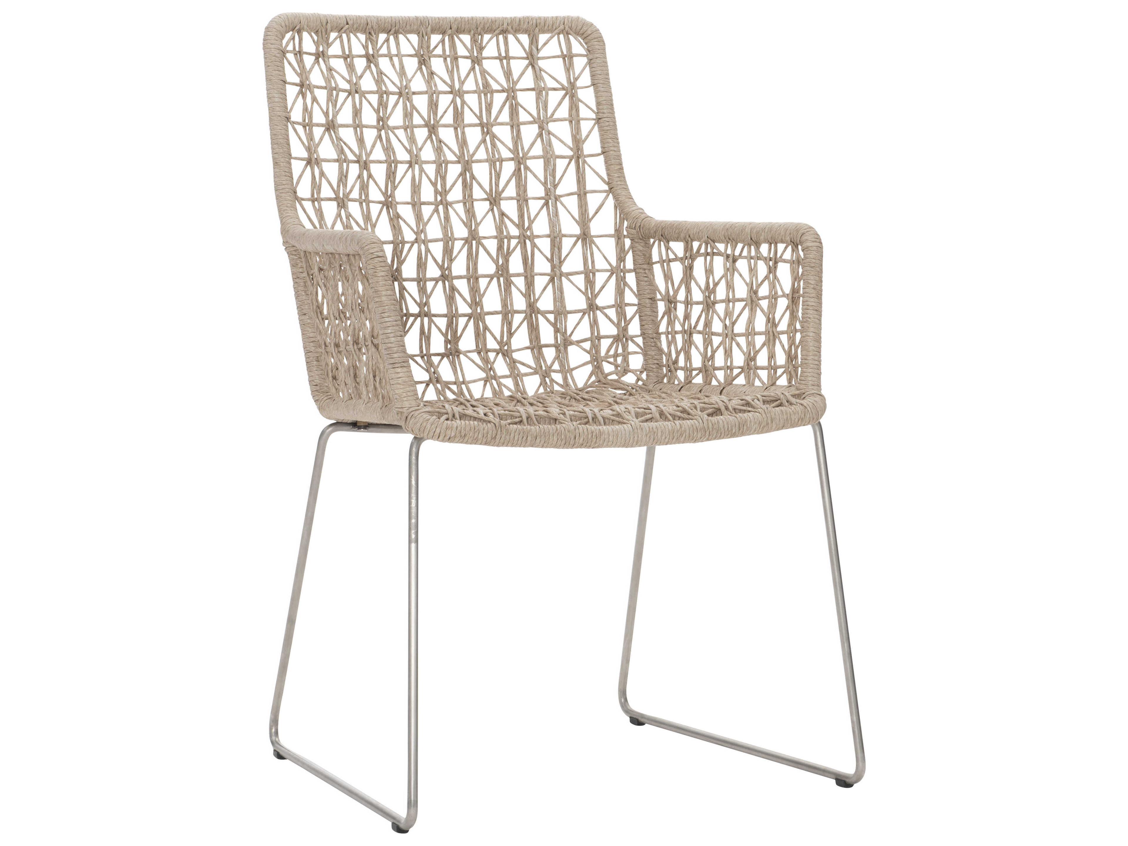 Bernhardt Exteriors Carmel Hazelnut Arm Outdoor Patio Dining Chair