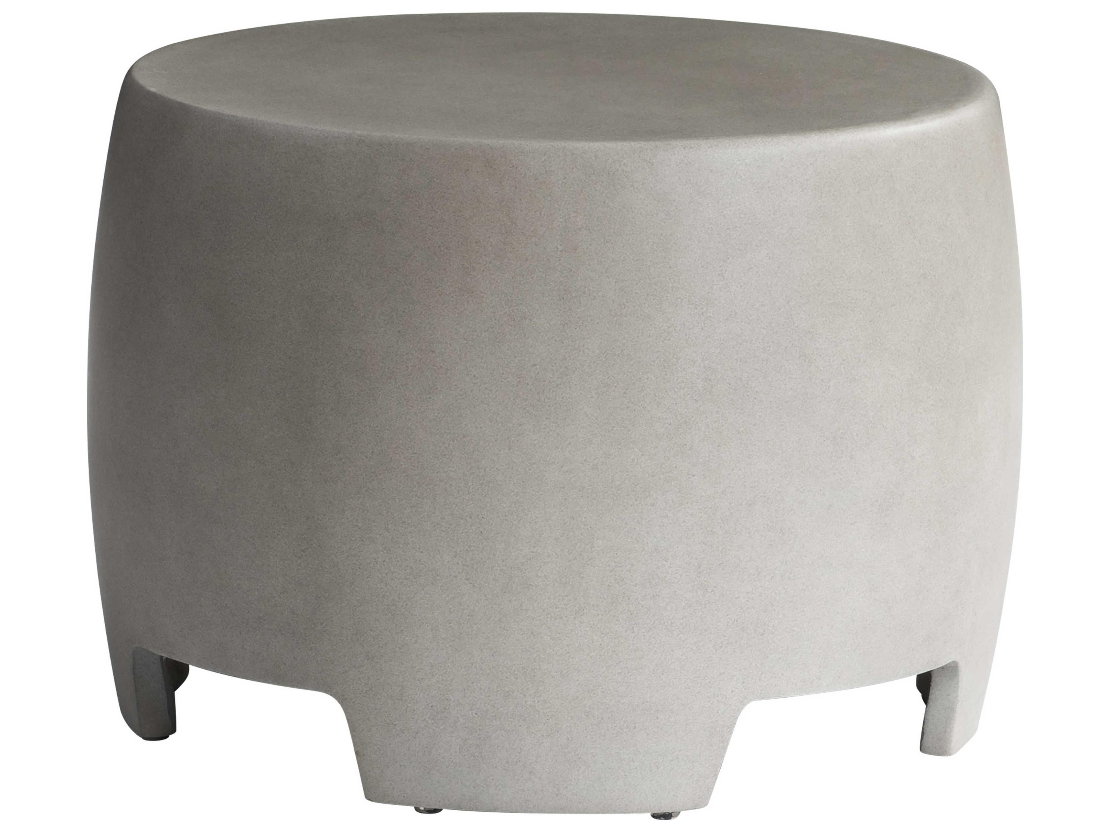 Bernhardt Exteriors Bedrock Concrete Round Patio End Table