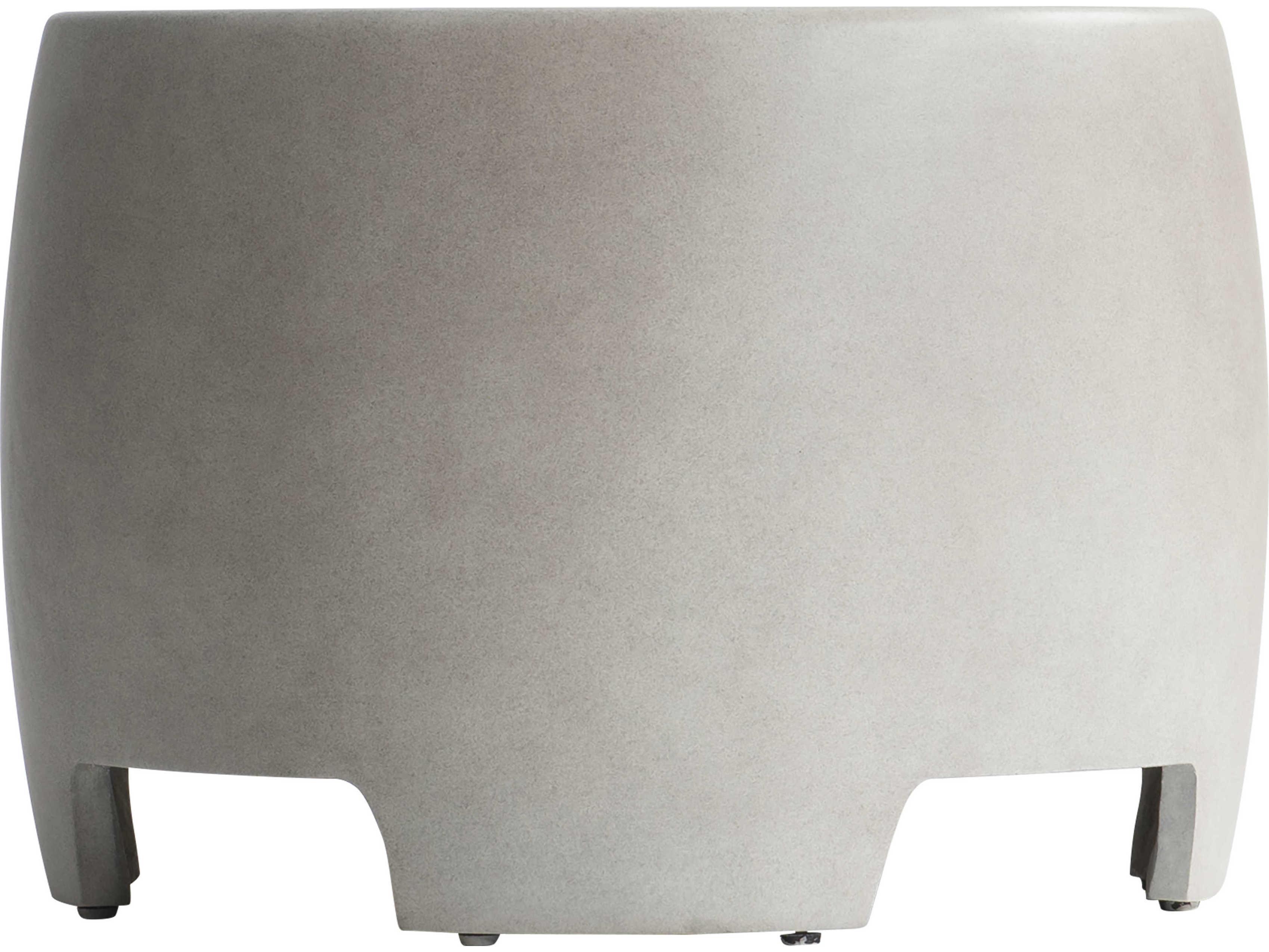 Bernhardt Exteriors Bedrock Concrete Round Patio End Table