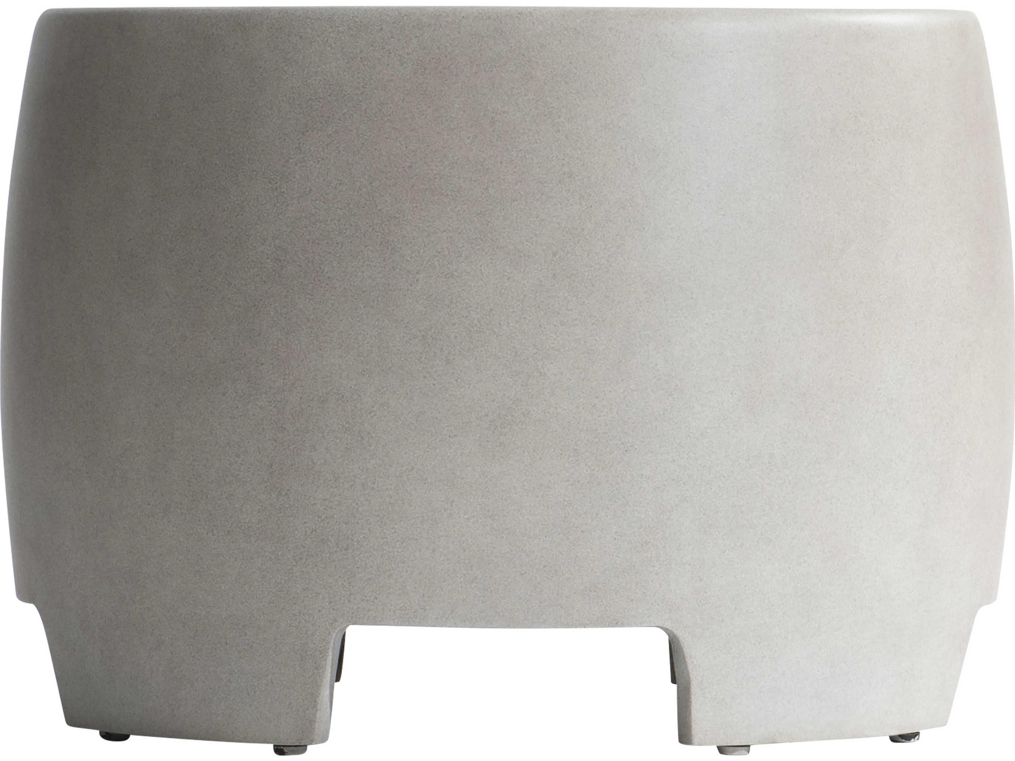 Bernhardt Exteriors Bedrock Concrete Round Patio End Table