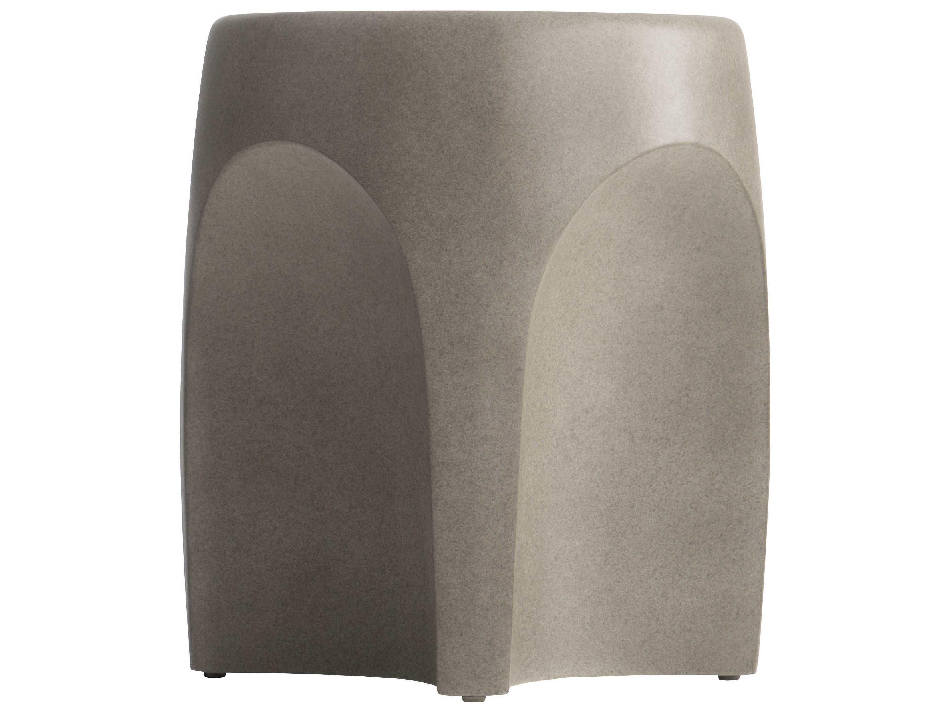 Bernhardt Exteriors Bedrock Concrete Round Outdoor Patio End Table