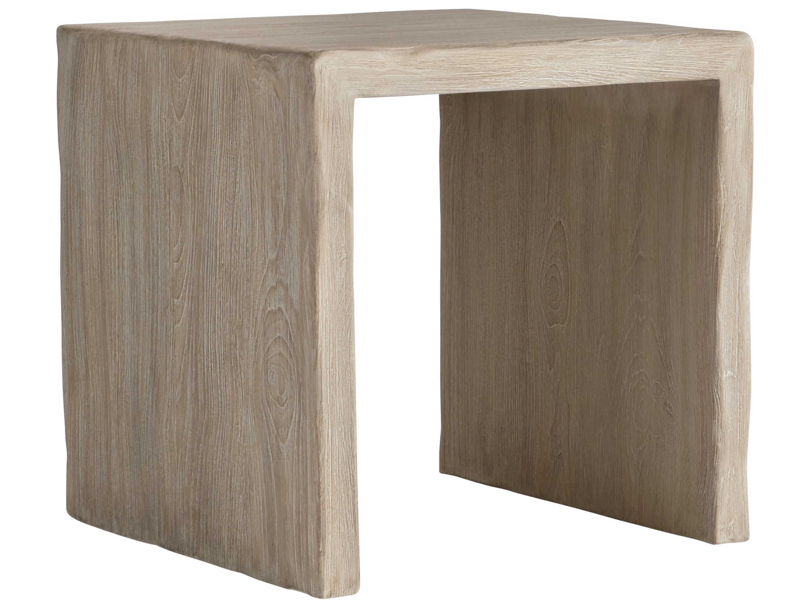 Bernhardt Exteriors Sea Oat Teak Square Outdoor Patio End Table