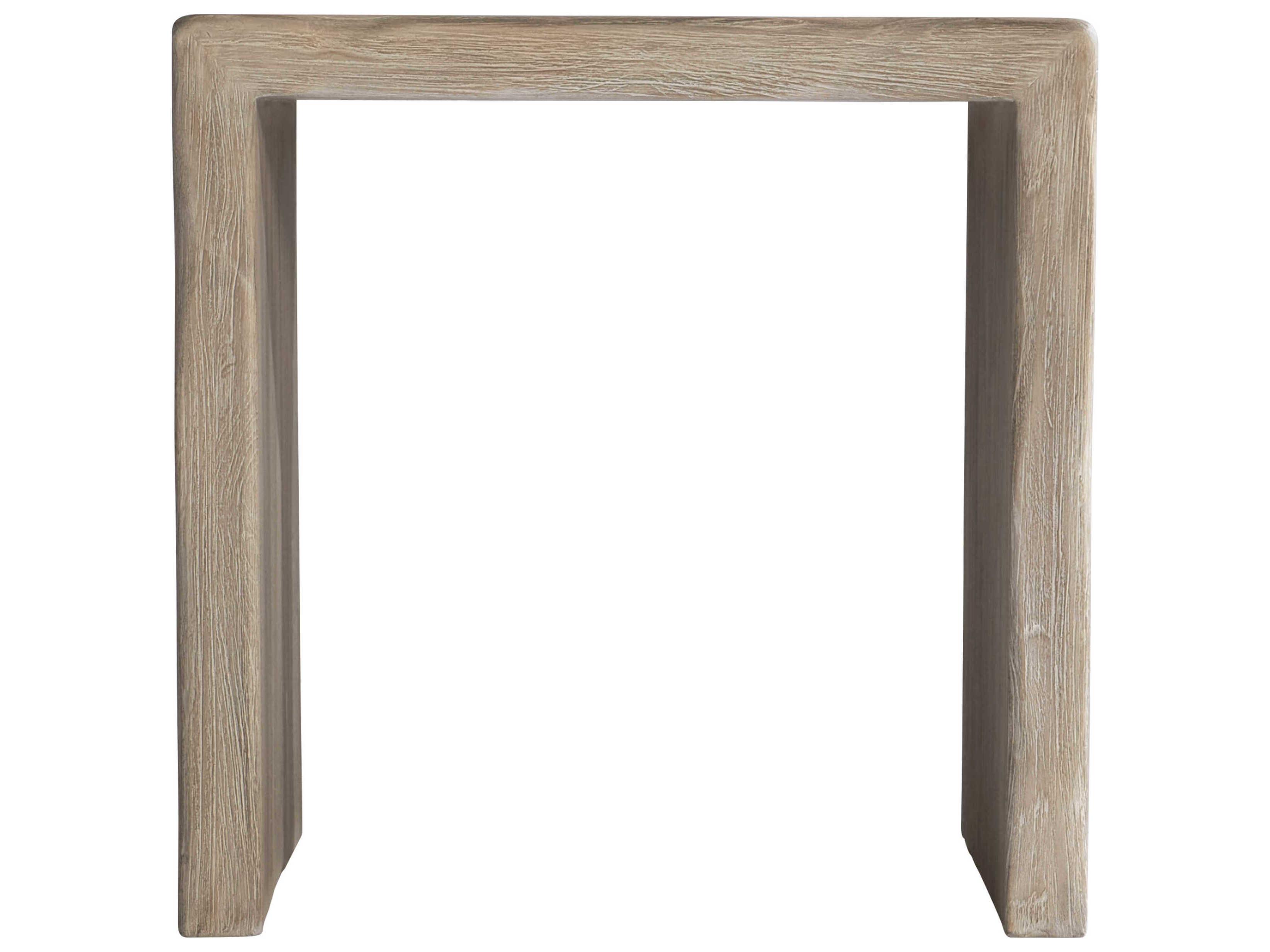 Bernhardt Exteriors Sea Oat Teak Square Outdoor Patio End Table