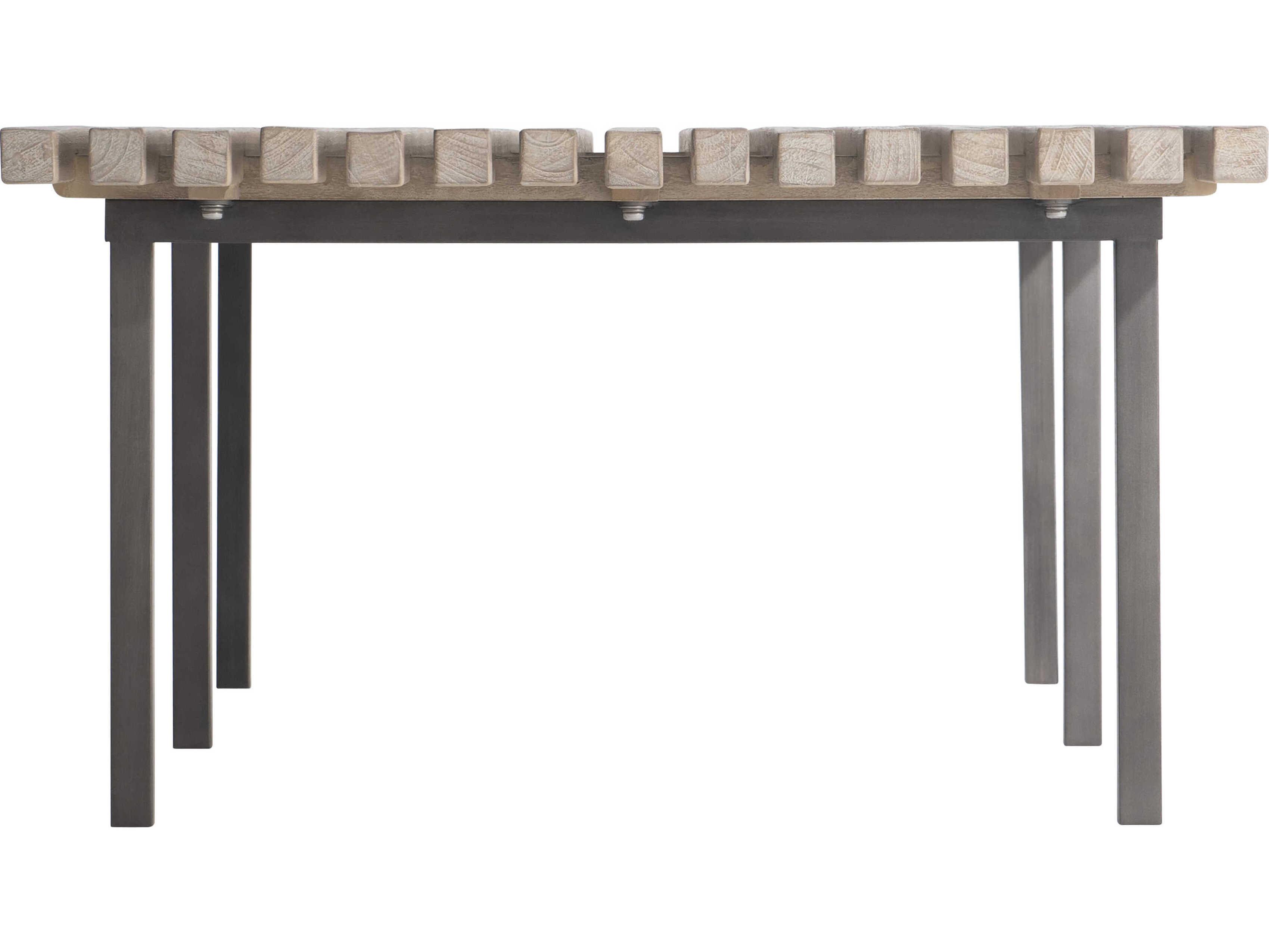 Bernhardt Exteriors Kingston Sea Oat Wood Rectangular Patio Coffee Table