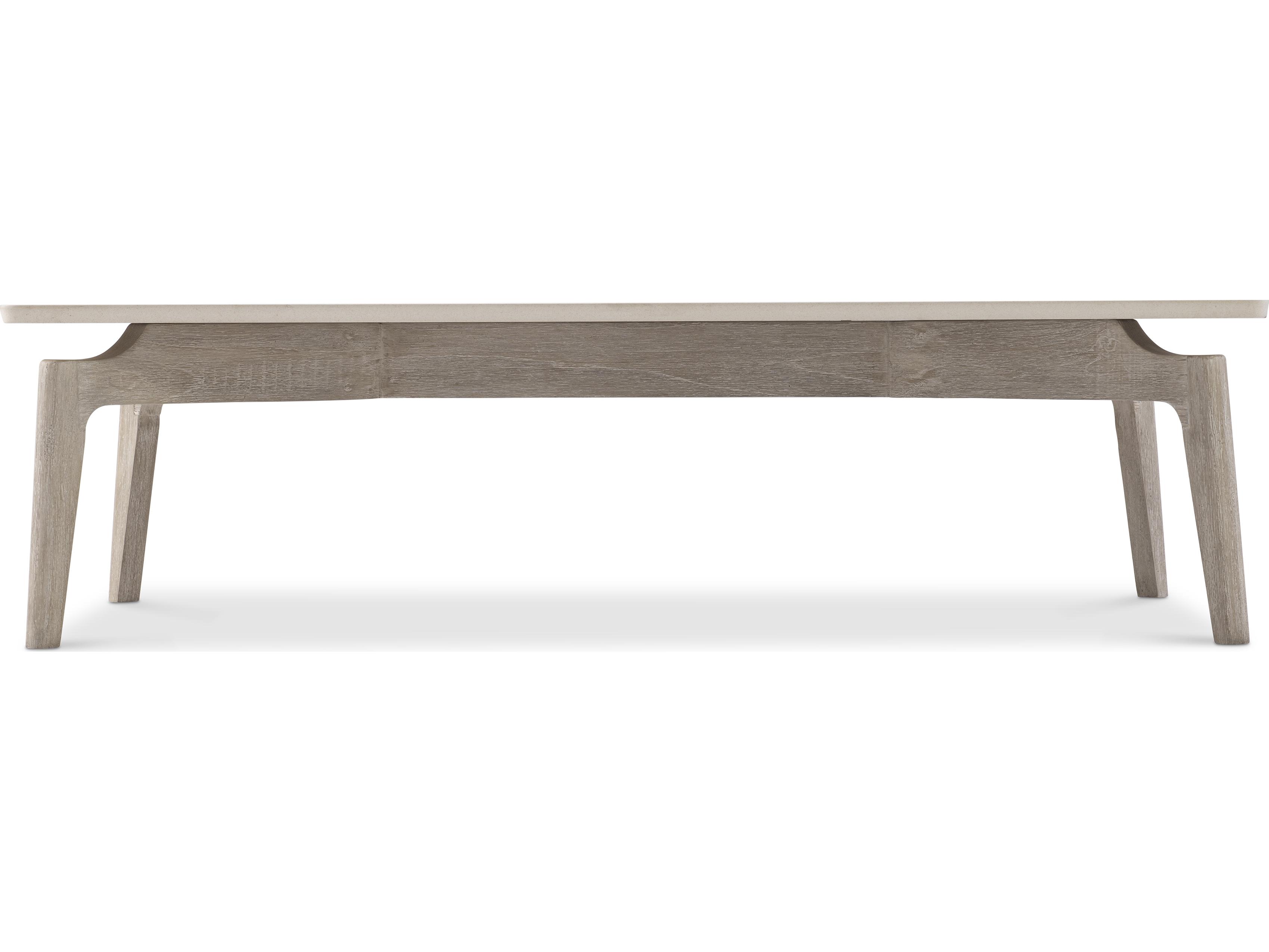 Bernhardt Exteriors Aurora White Metal Rectangular Coffee Table