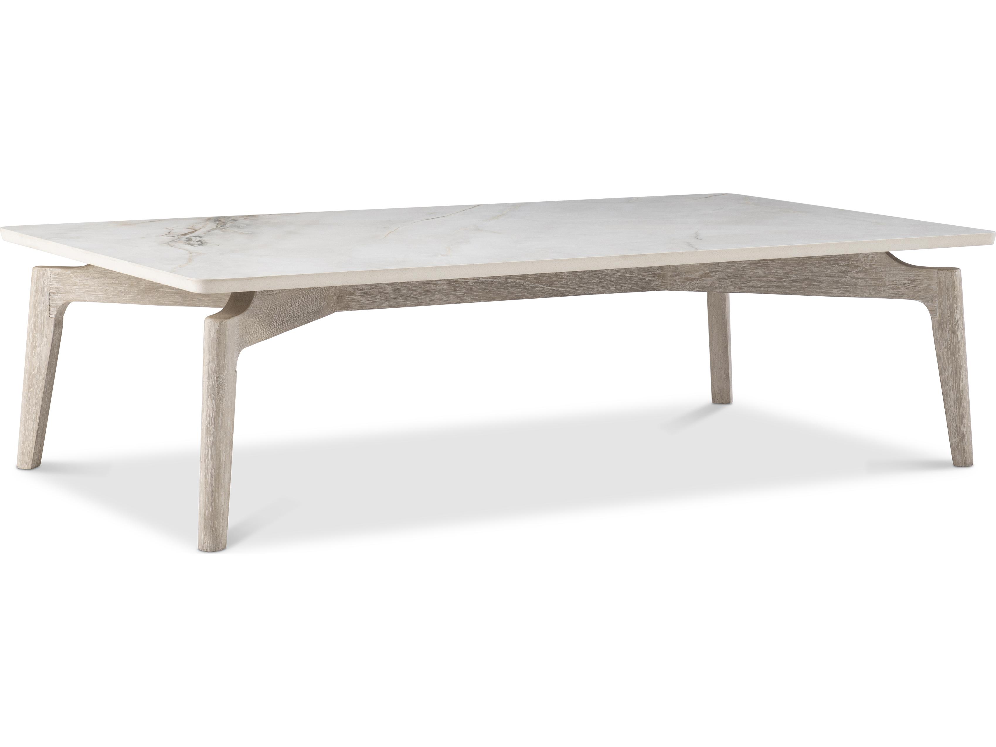 Bernhardt Exteriors Aurora White Metal Rectangular Coffee Table